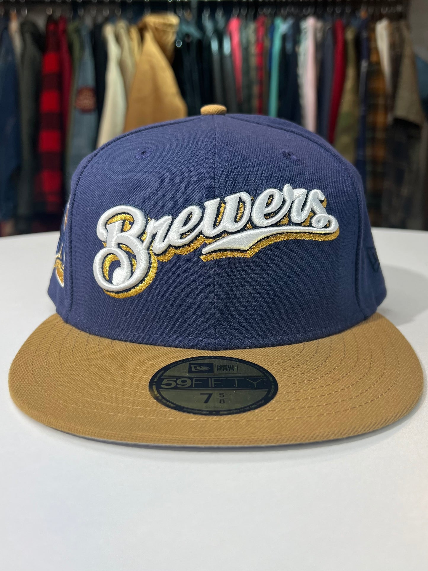 Milwaukee Brewers Side Patch Fitted Hat