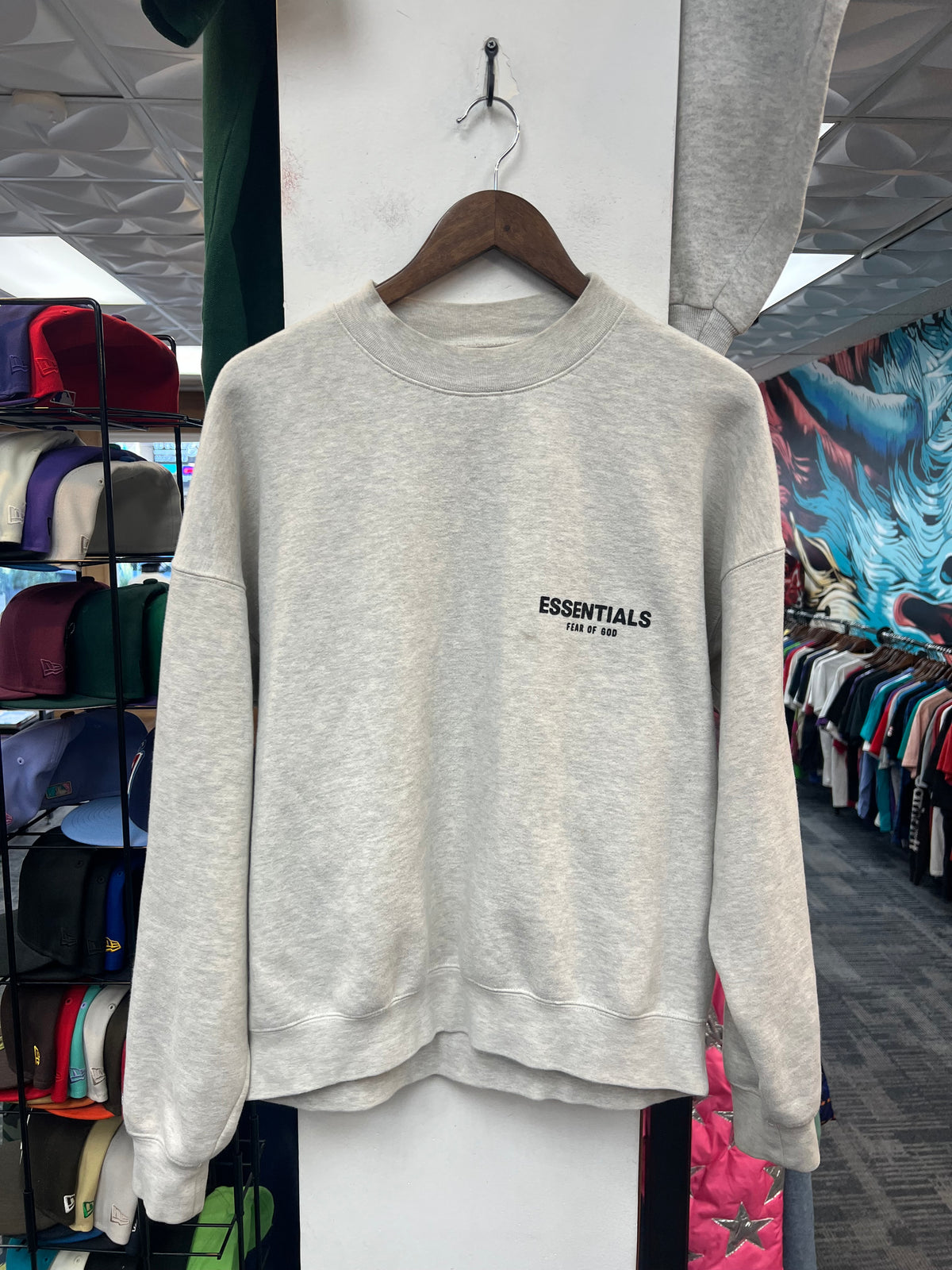Essentials Fear of God Grey Fleece Crewneck