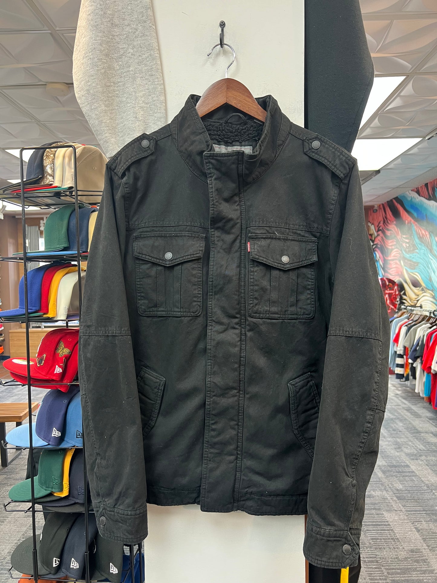 Levi’s Black Sherpa Lined Trucker