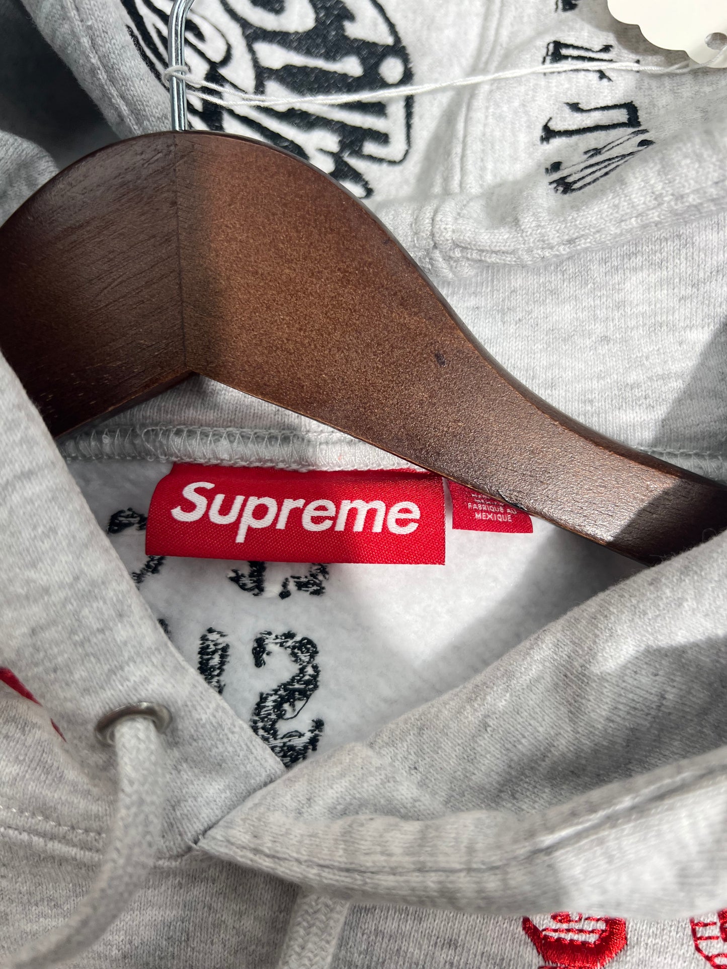 New Supreme Too Deadly Hooded Sweatshirt Ash Grey