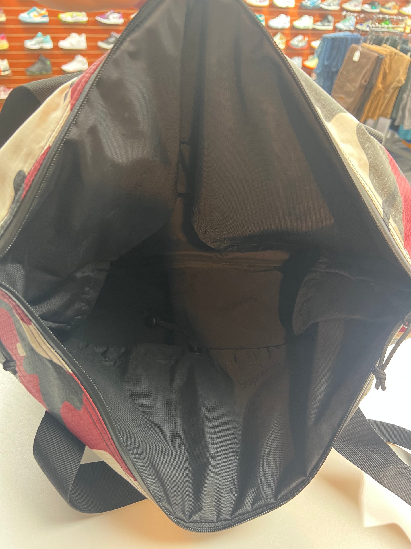 Preowned Supreme Camo Zip Tote Bag