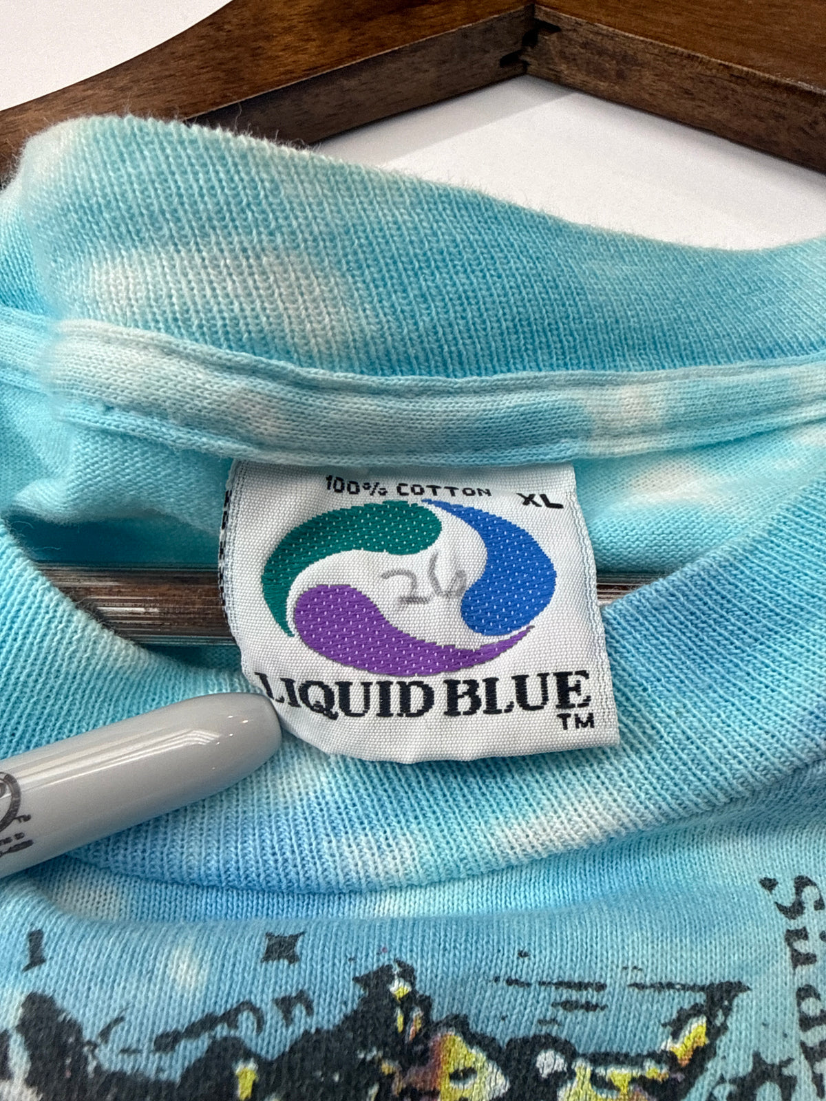 Vintage Liquid Blue Ian Bohorquez AOP Art Tee