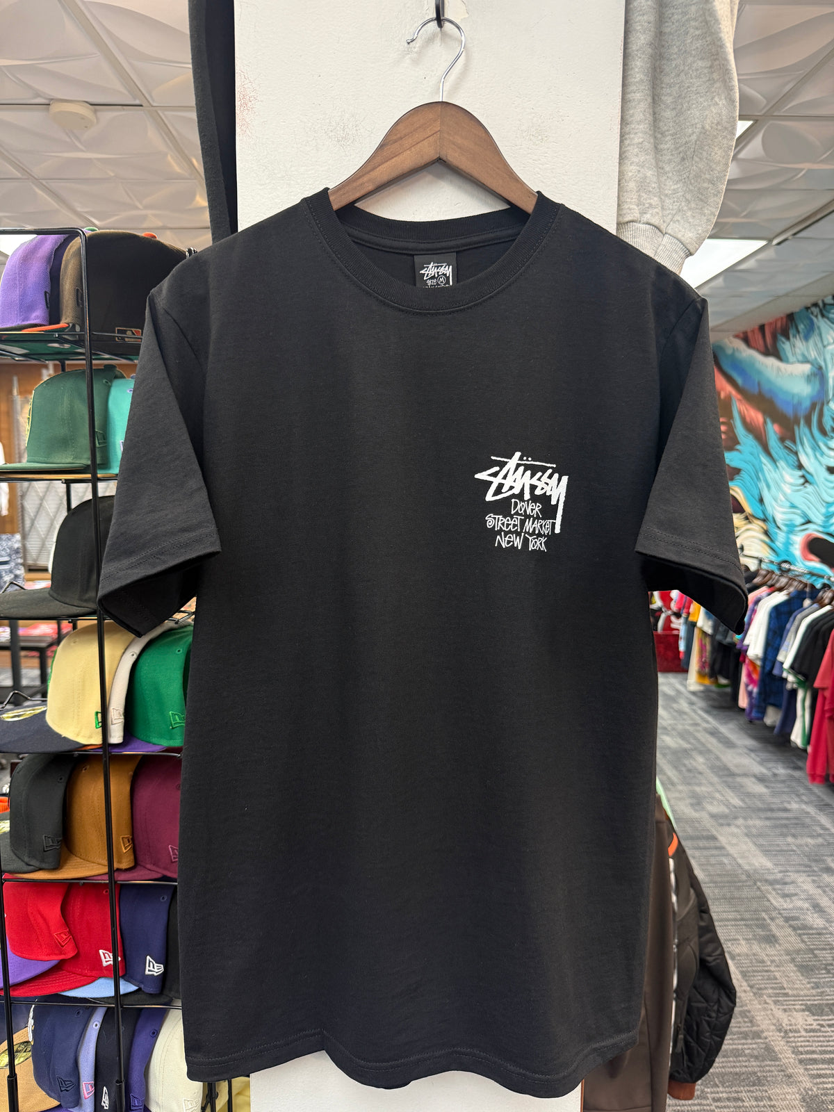 New Stussy Dover Street Black Tee