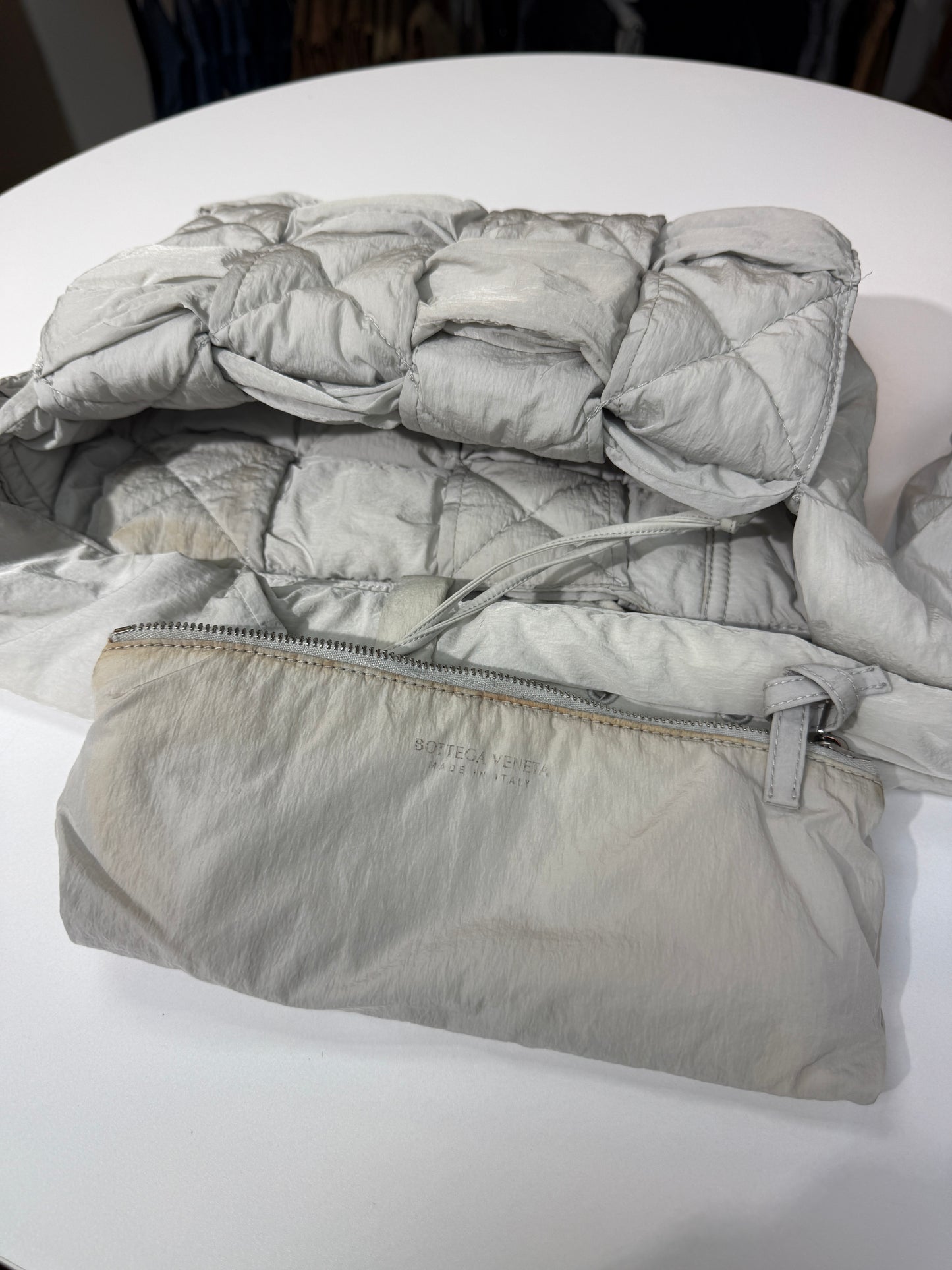 Bottega Veneta Nylon Intrecciato Padded Cassette Bag