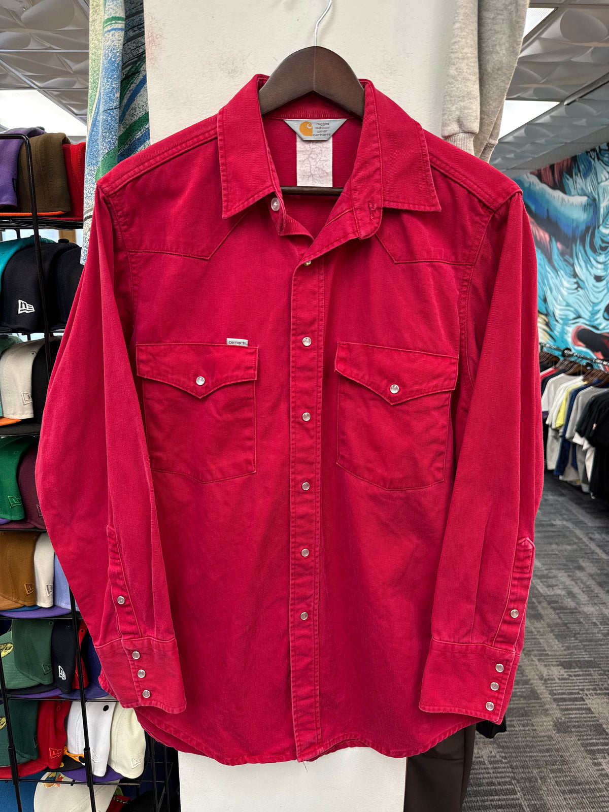 Vintage Carhartt Pearl Snap Work Shirt