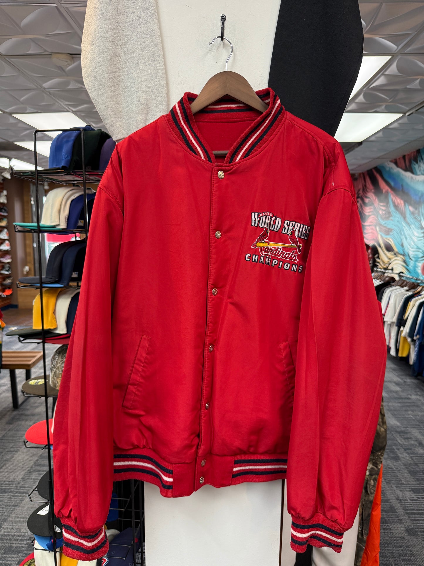 Vintage Cardinals Reversible Jeff Hamilton Varsity Jacket