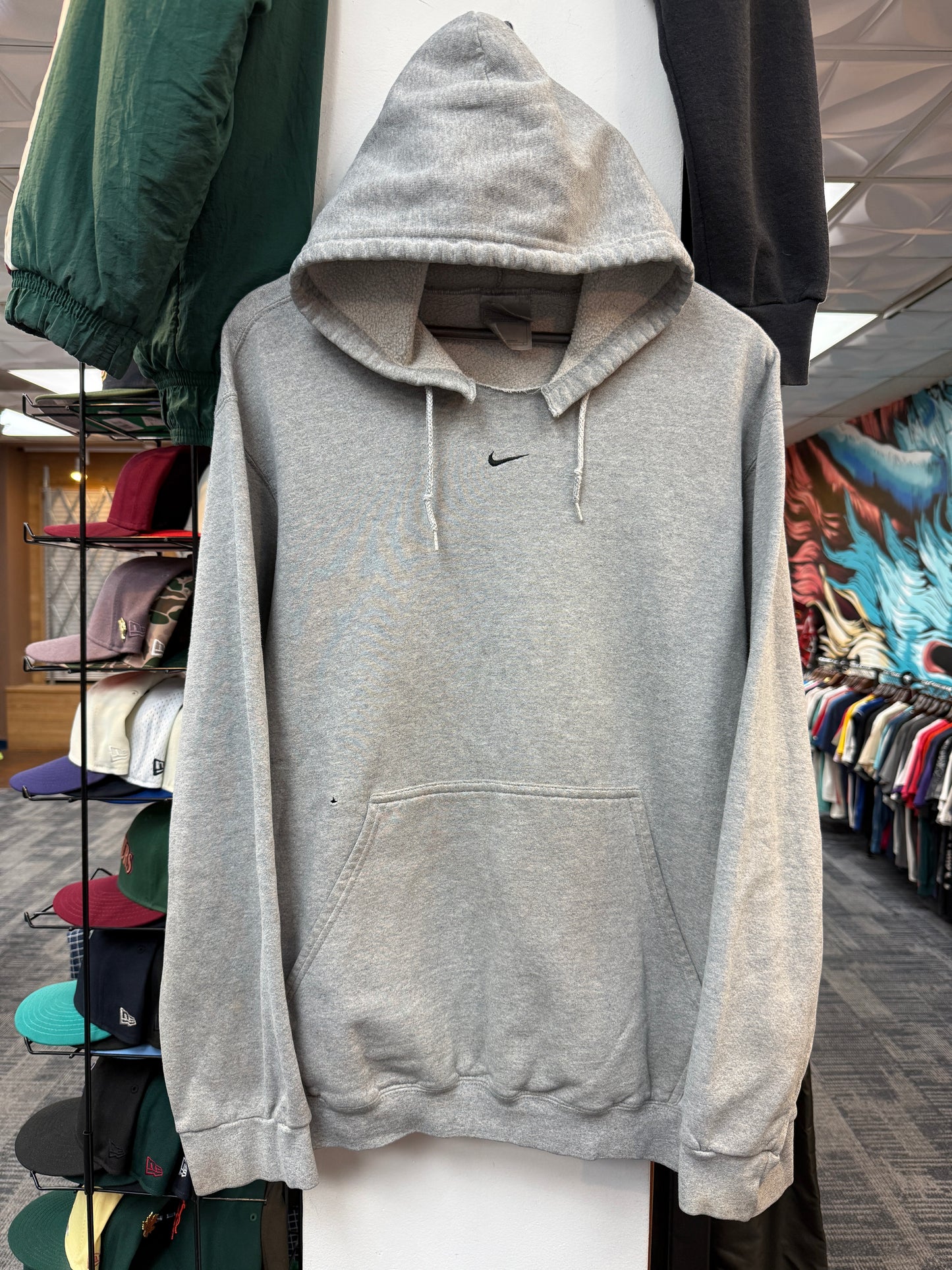 Vintage Nike  Grey Center Swoosh Hoodie
