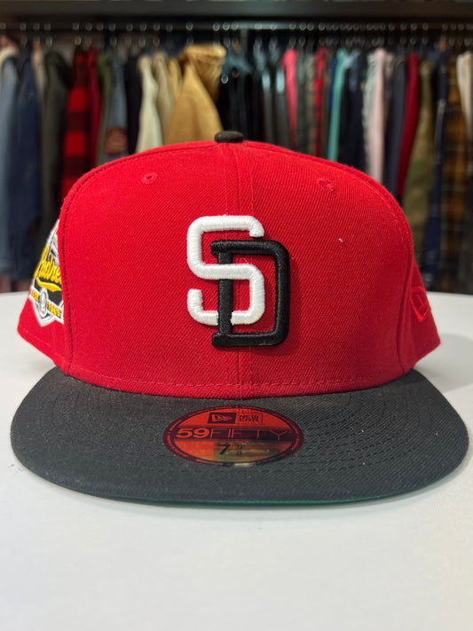 San Diego Padres Red and Black Fitted Hat