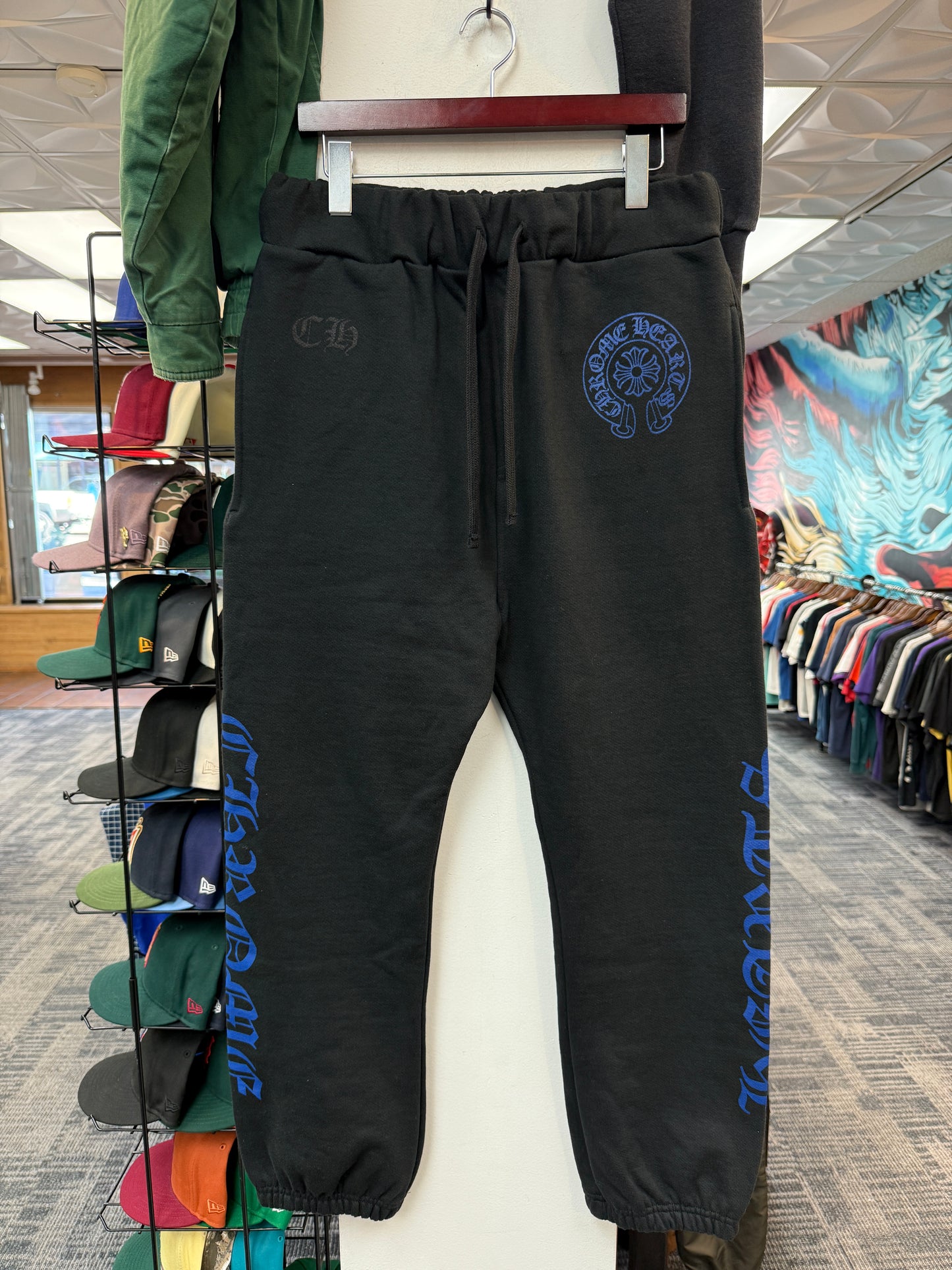 New Chrome Hearts Black/Blue Horseshoe Sweats