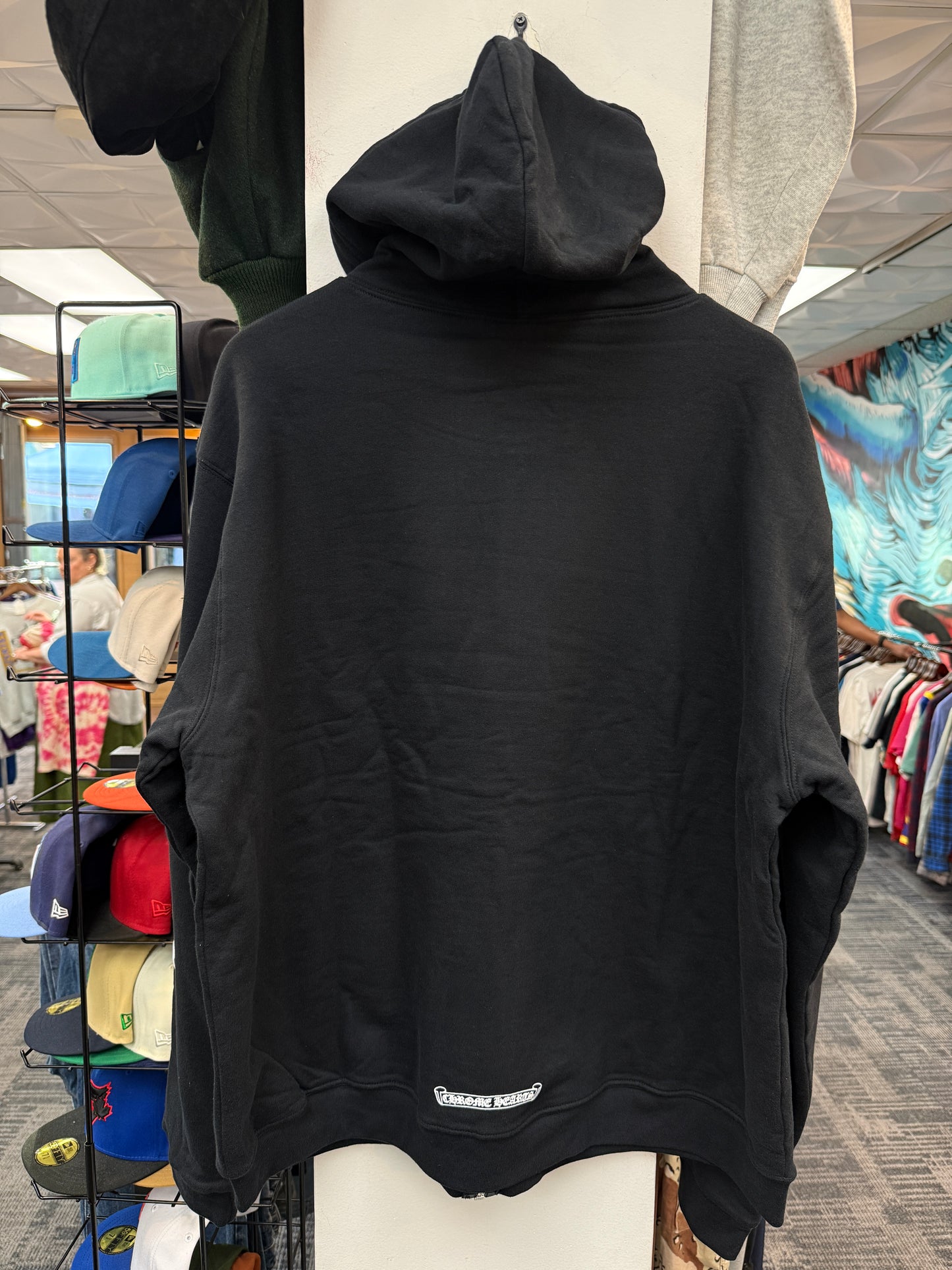 New Chrome Hearts Vertical Logo Thermal Lined Hoodie