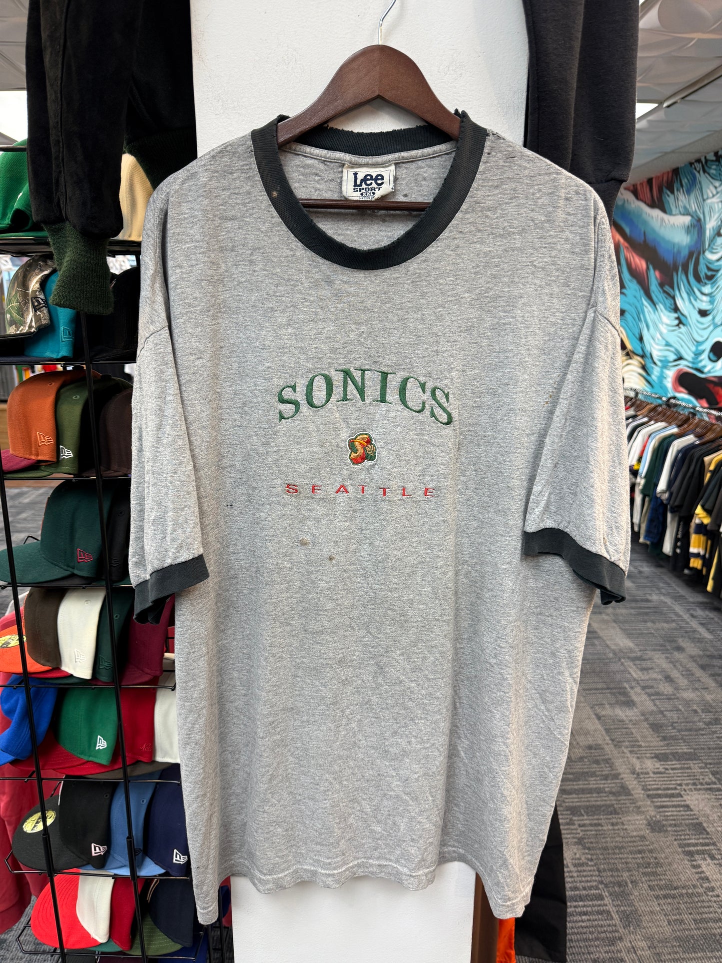 Vintage Seattle Sonics Embroidered Tee