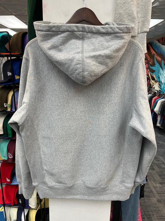 Supreme Orange Box Logo Grey Hoodie FW17