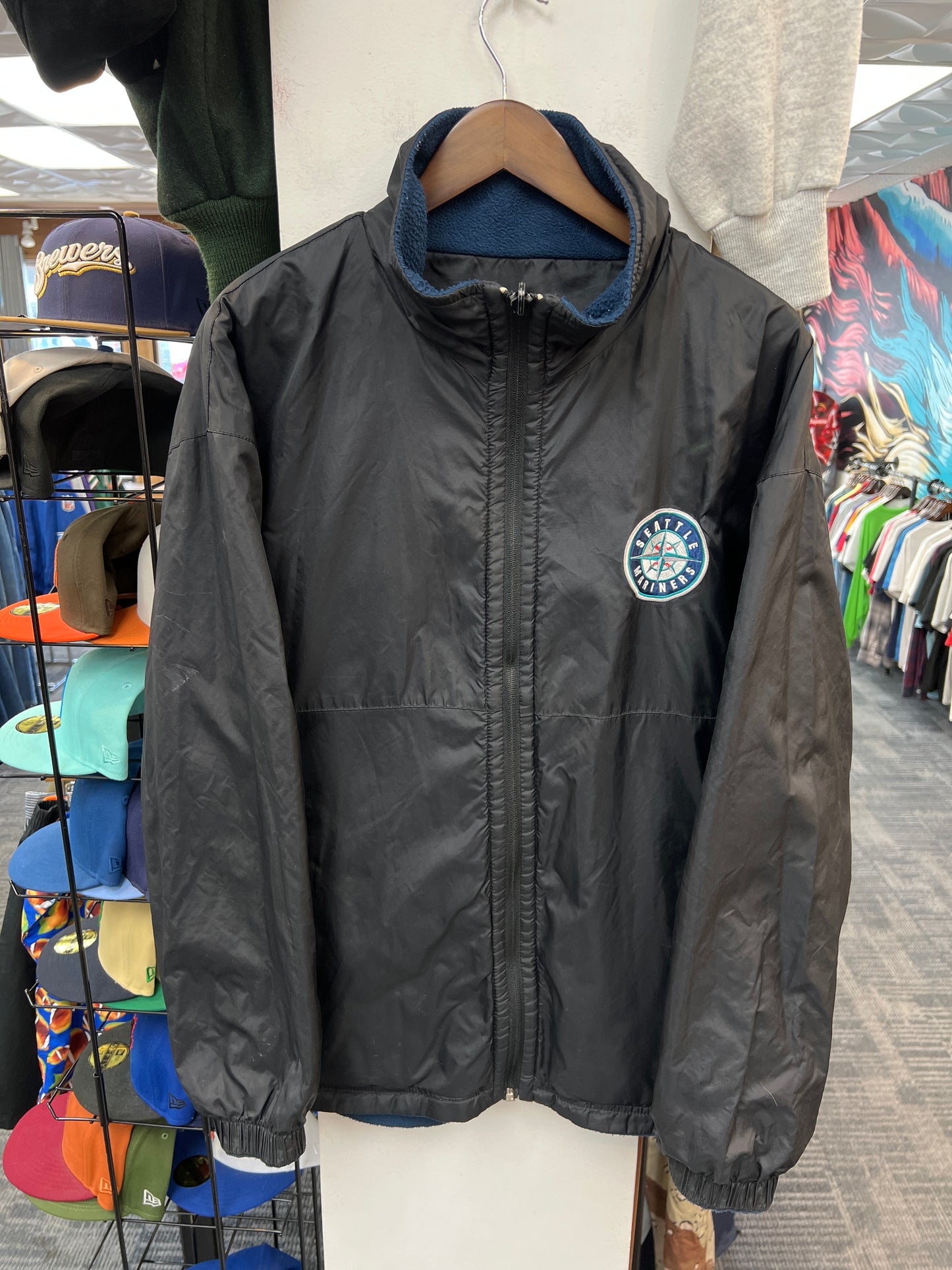 Vintage Reversible Mariners Full Zip Jacket