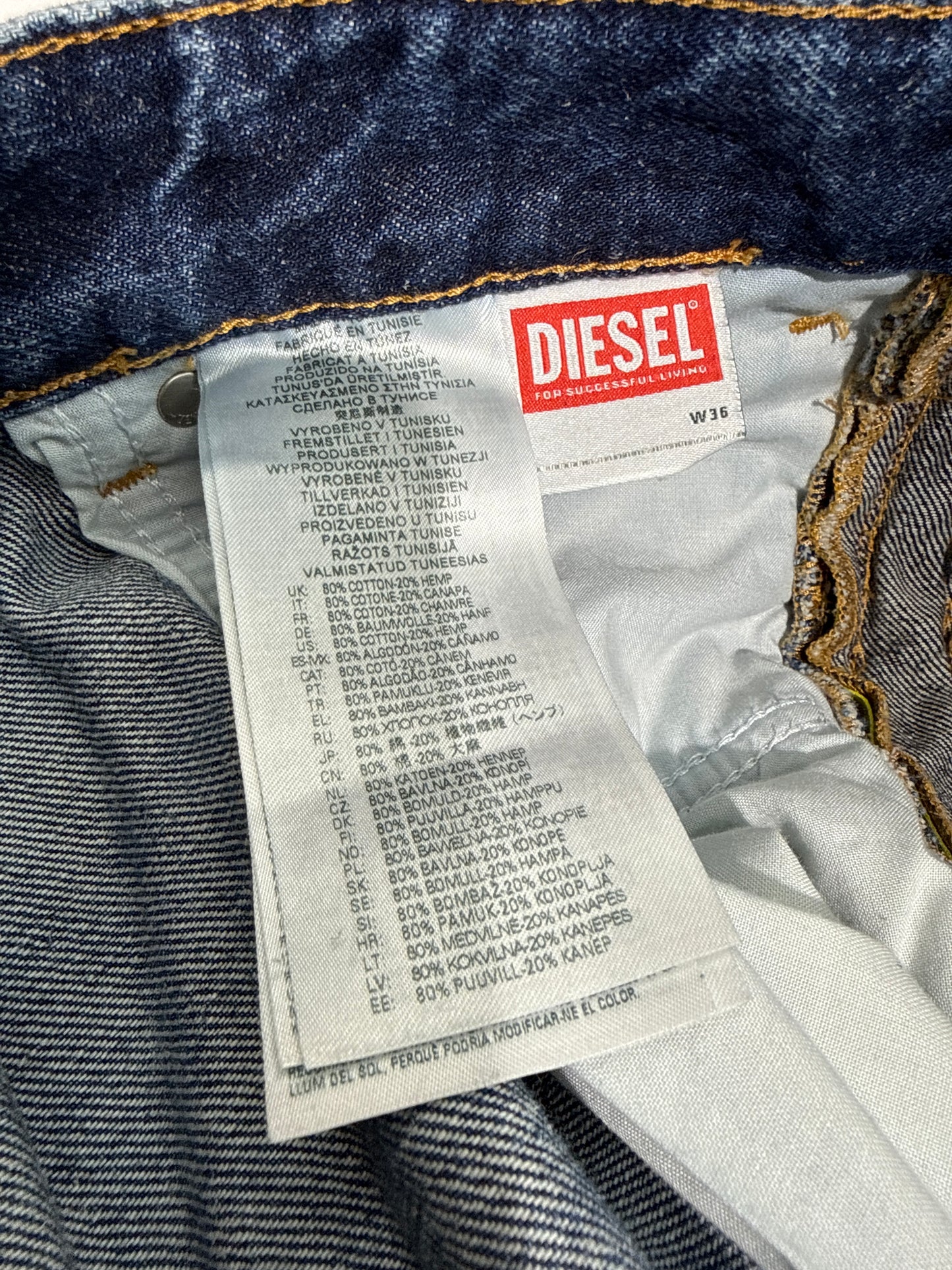Diesel D-Rise Zip Jeans
