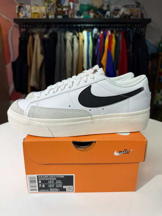 New Nike Blazer Low Platform White/Black