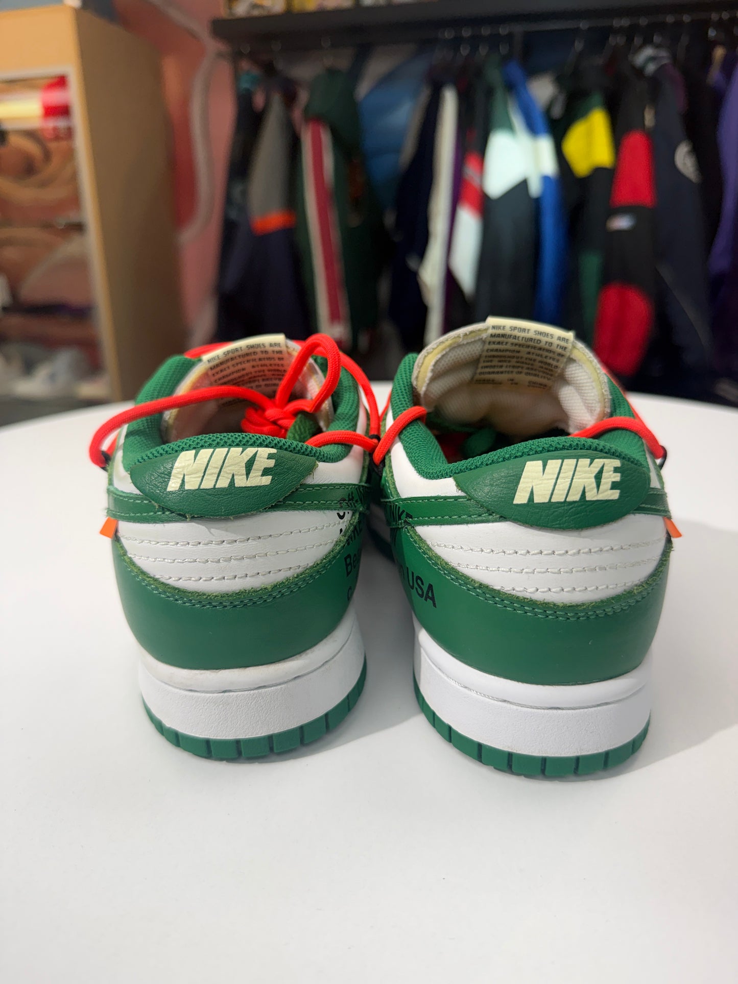 Preowned Off-White Pinegreen Dunks