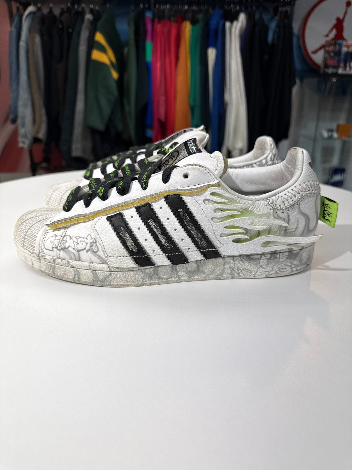 Preowned Hellstar x Adidas Superstar White