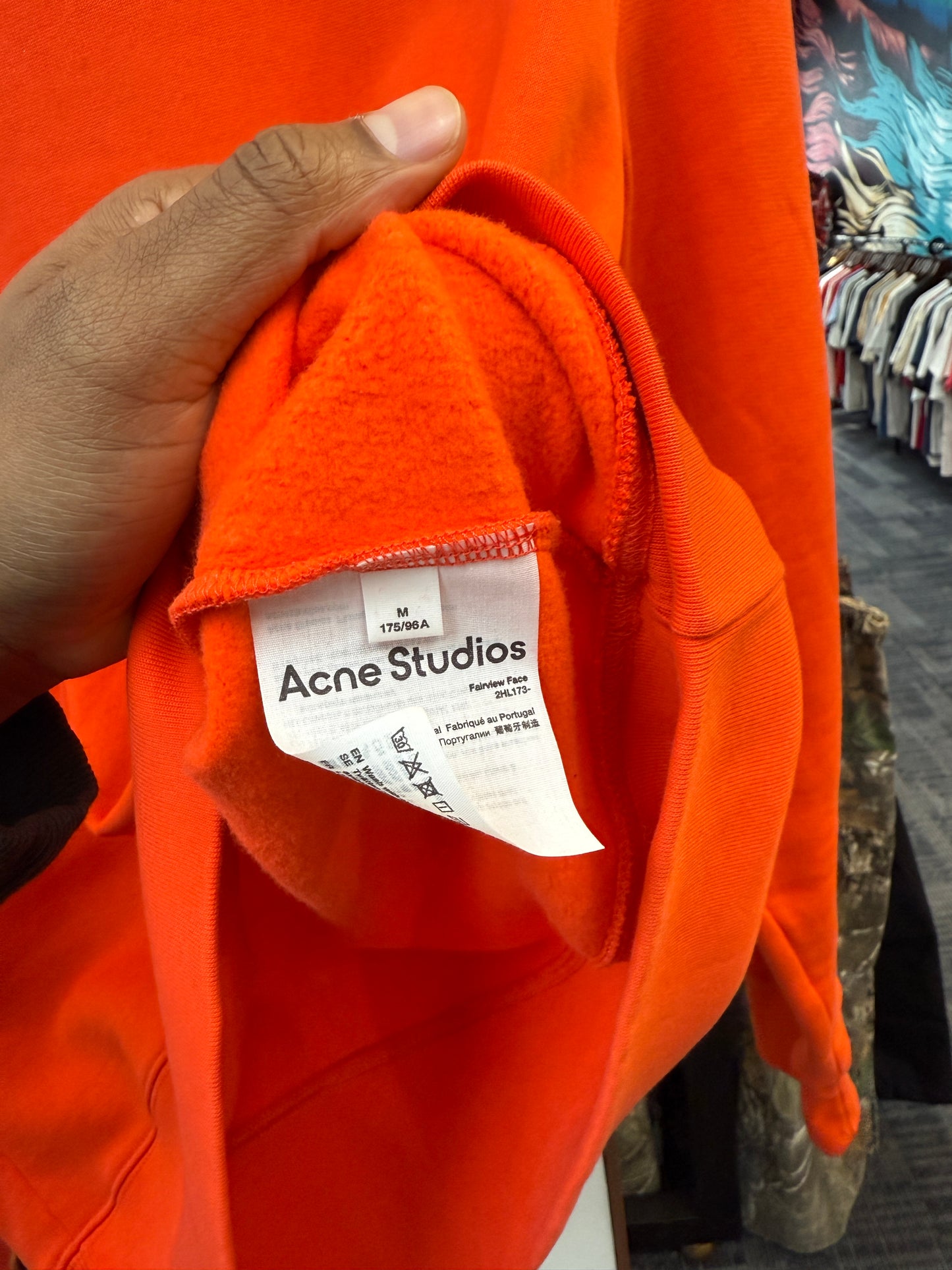 Acne Studios Fairview Face Orange Crewneck