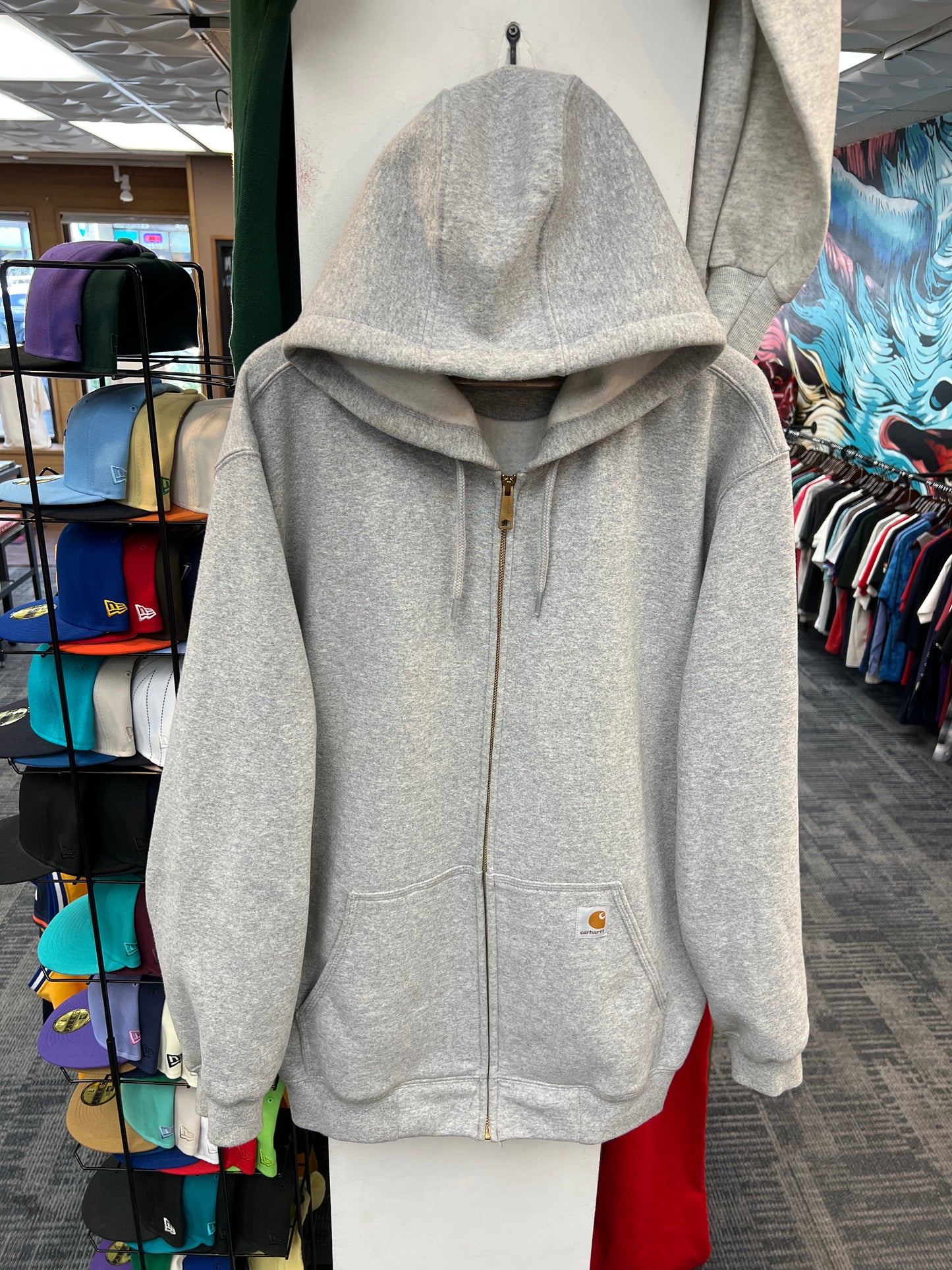 Carhartt Midweight Grey K122 Zip Up Hoodie