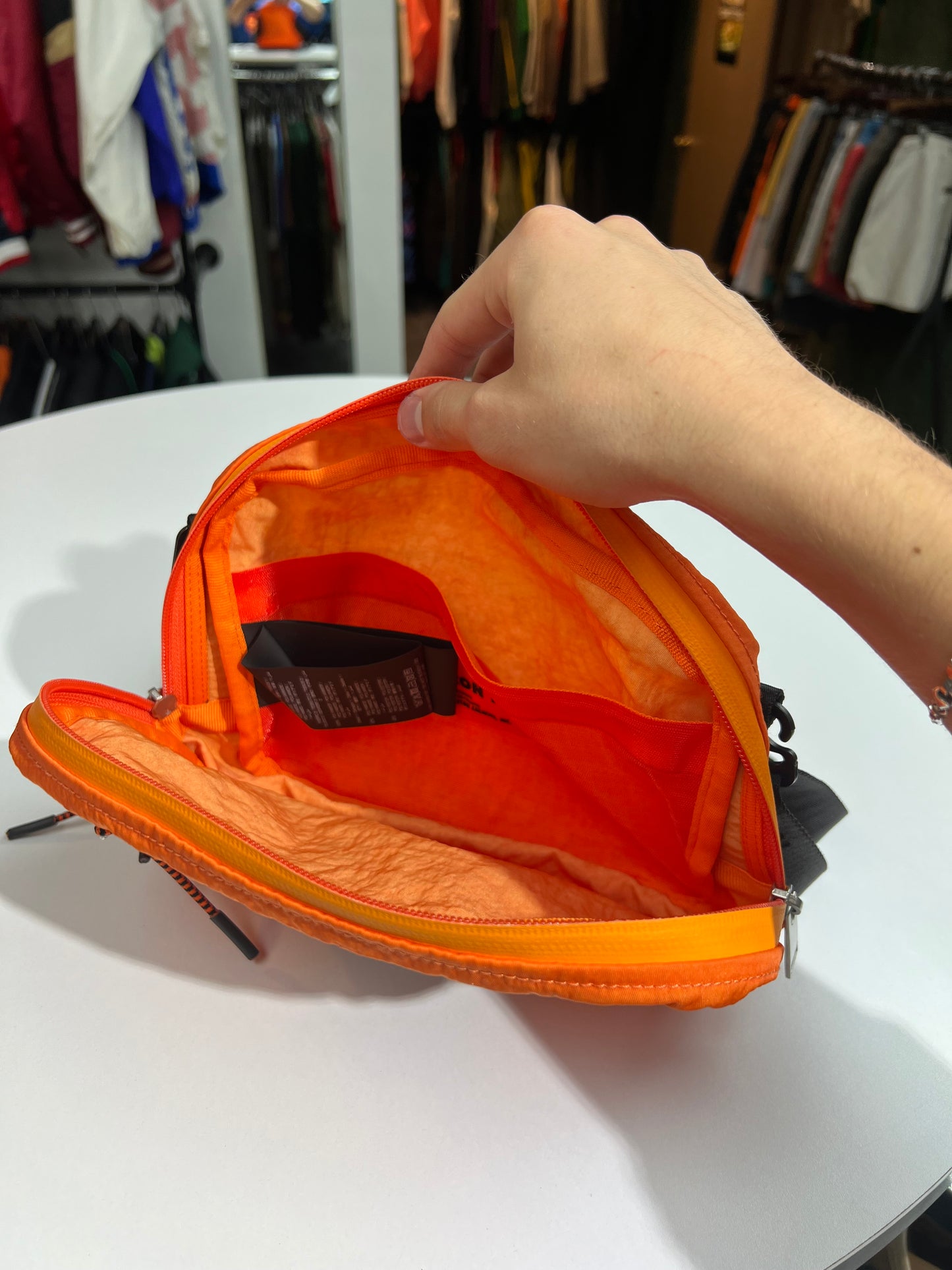Heron Preston CTNMN Dots Orange Camera Bag