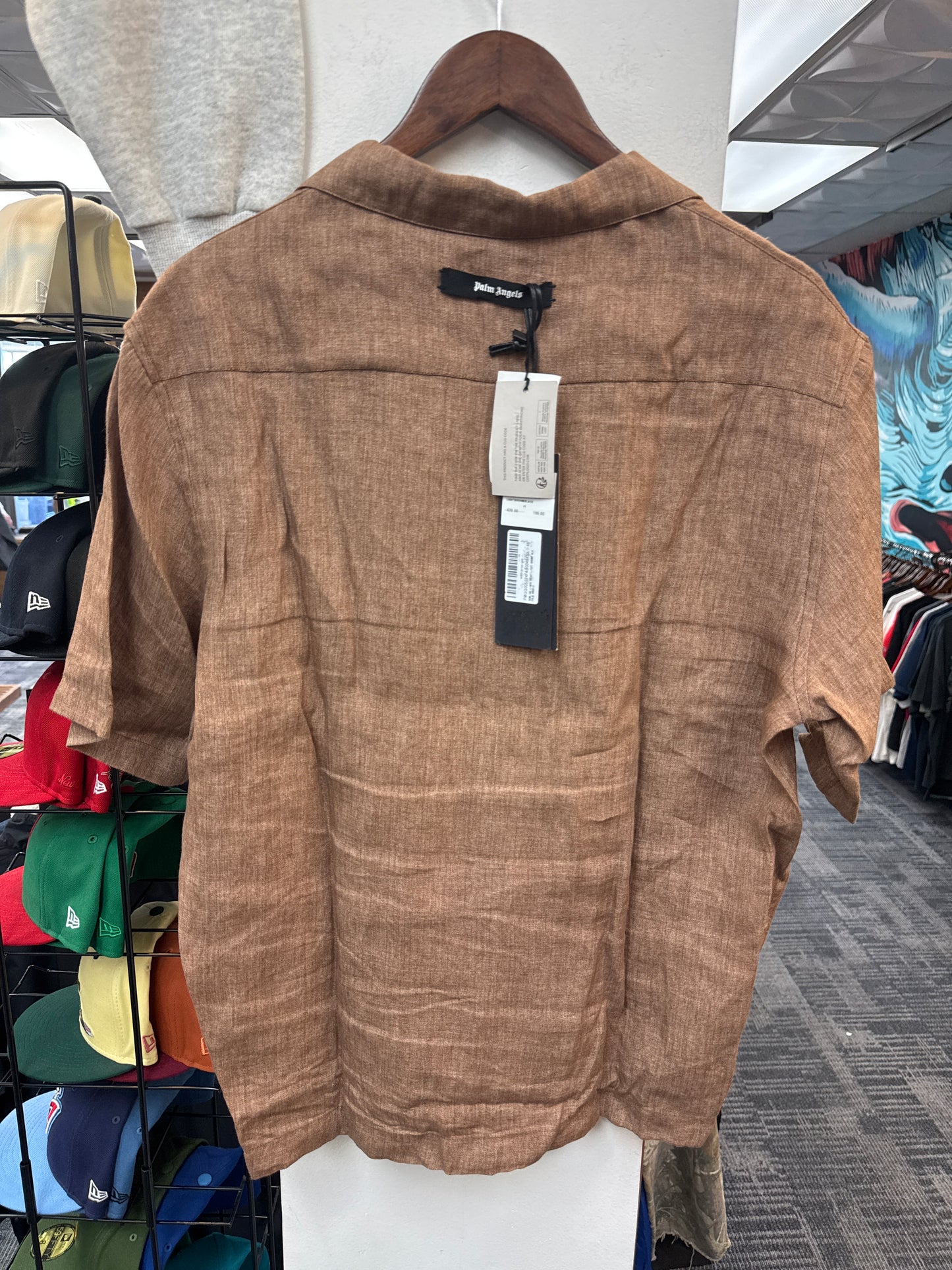 New Palm Angels Bowling Linen Shirt