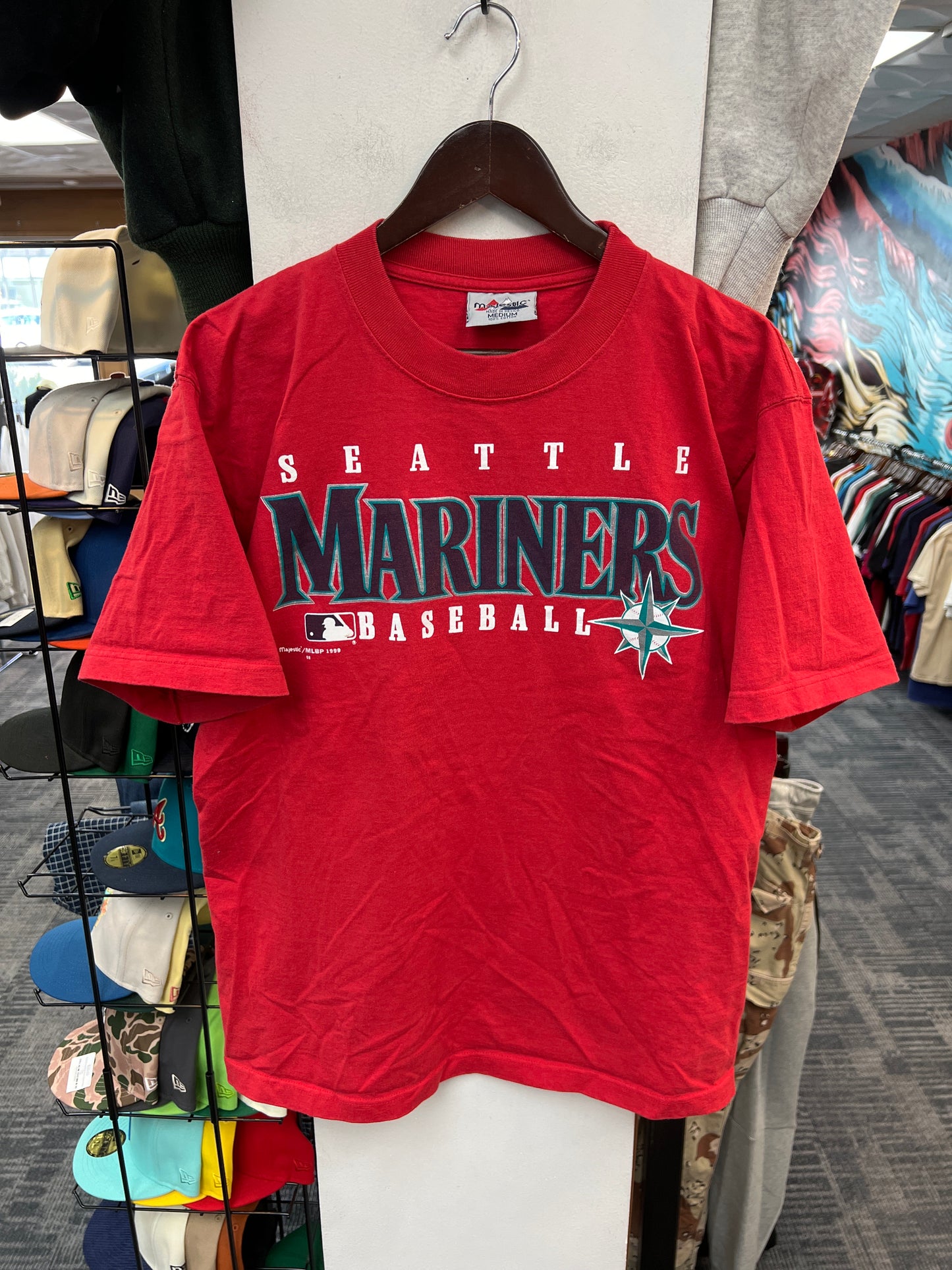 Vintage Majestic Seattle Mariners Red Tee
