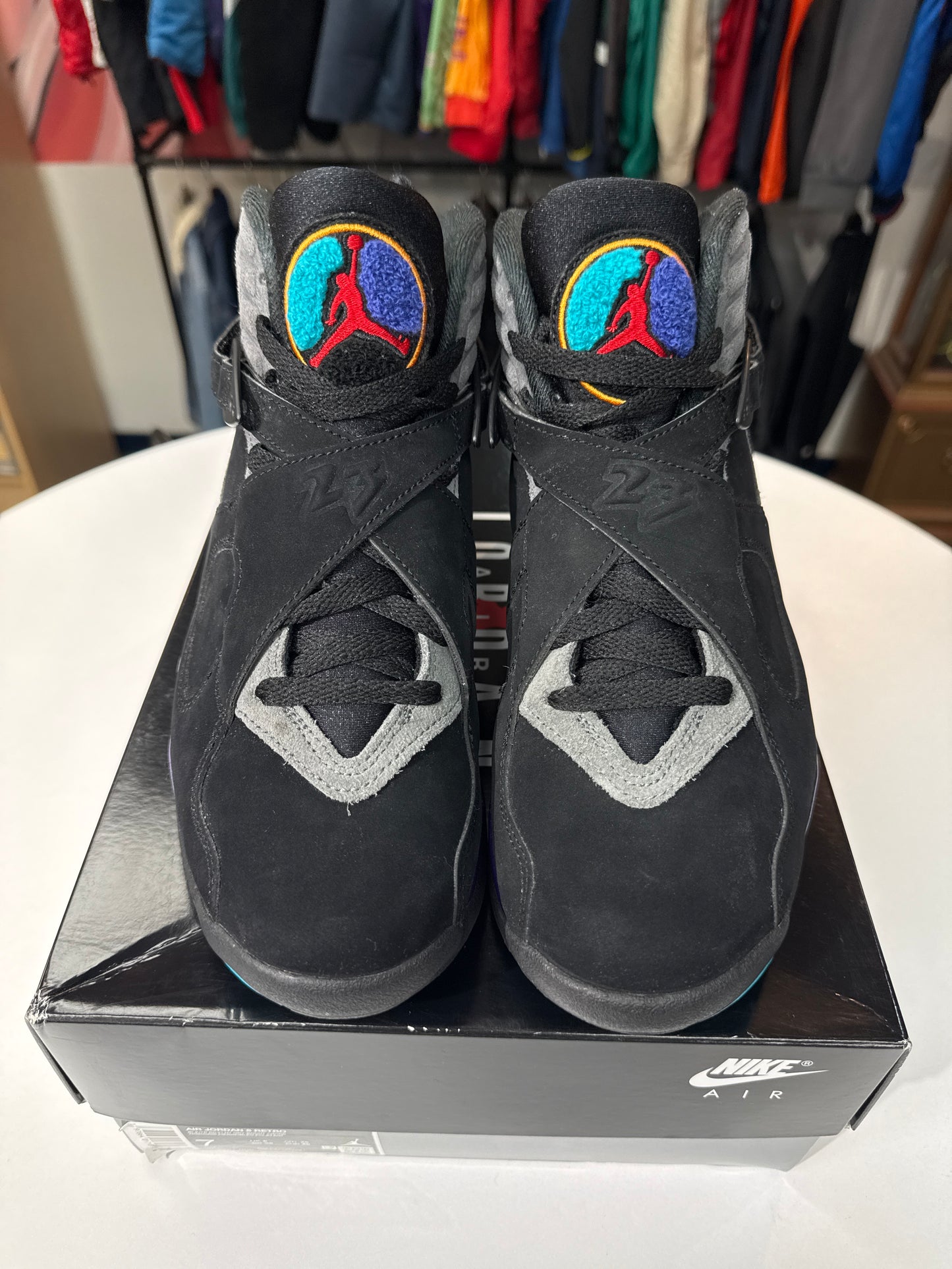 Preowned Jordan 8 Aqua (2025)