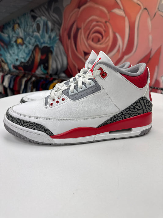 Preowned Jordan 3 Fire Red