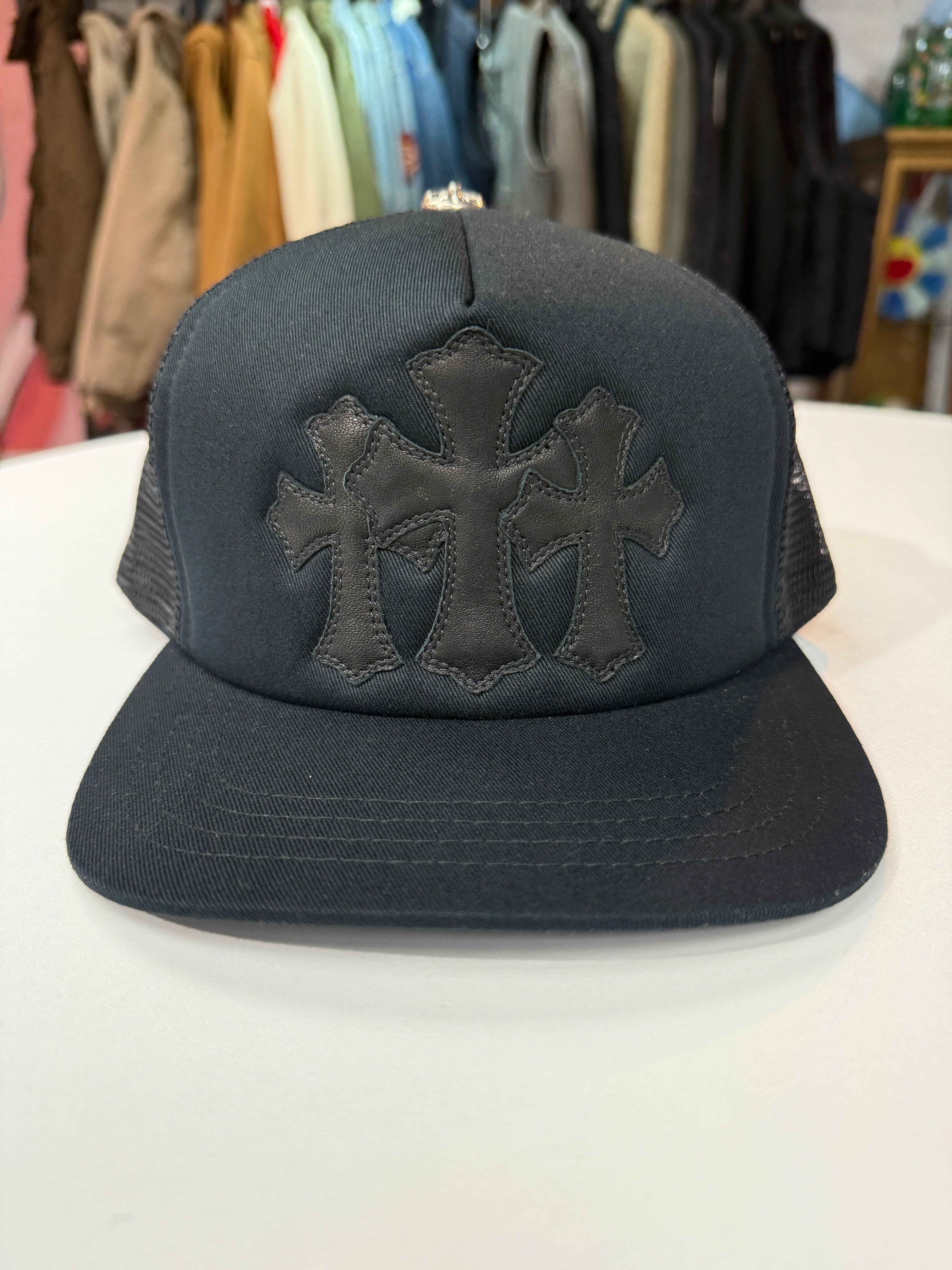 New Chrome Hearts Black Cemetery Trucker Hat – Rush Hour