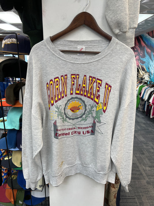 Vintage Corn Flake U Graphic Crewneck