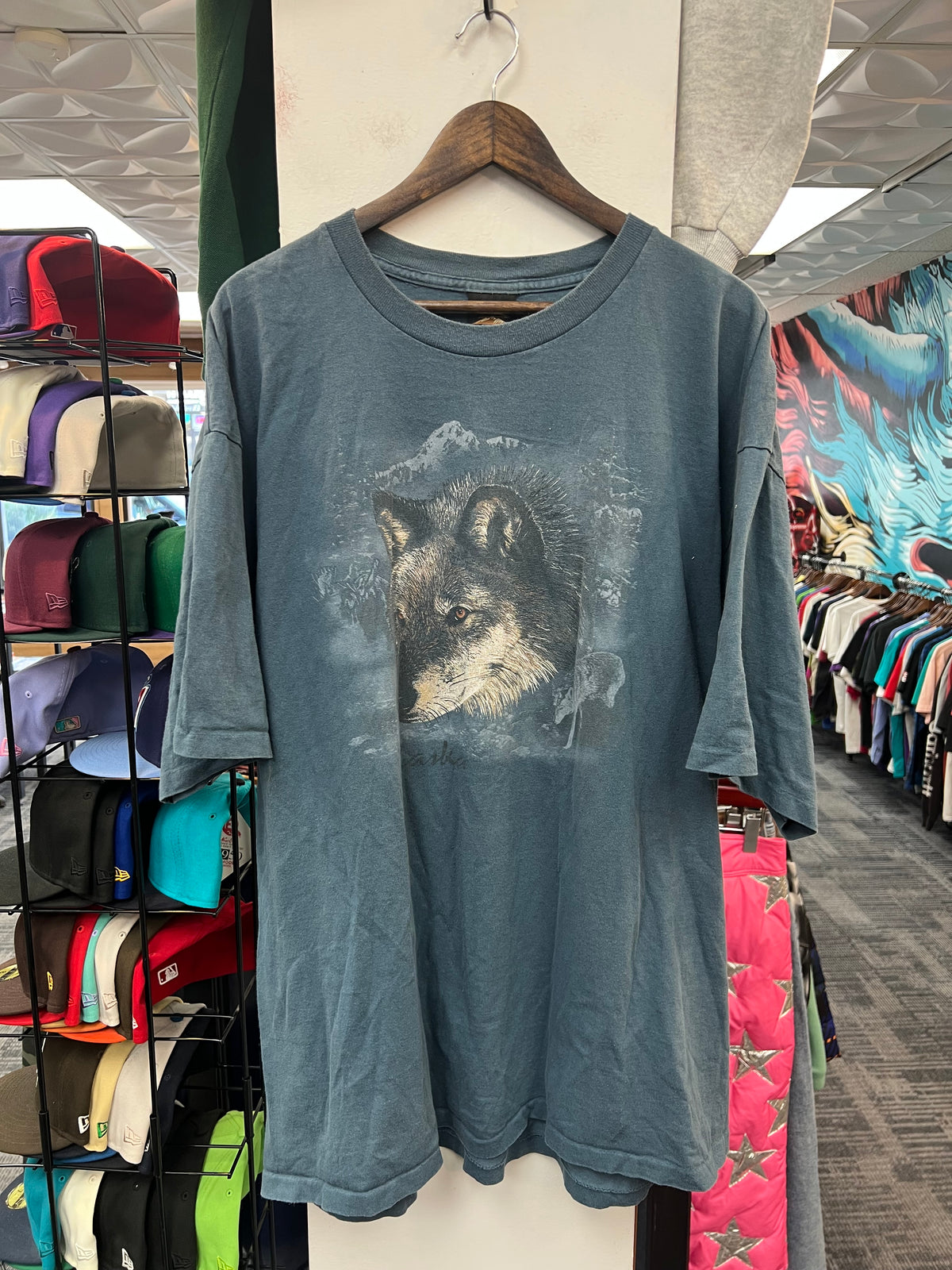 Vintage Prairie Mountain Alaska Wolf Tee