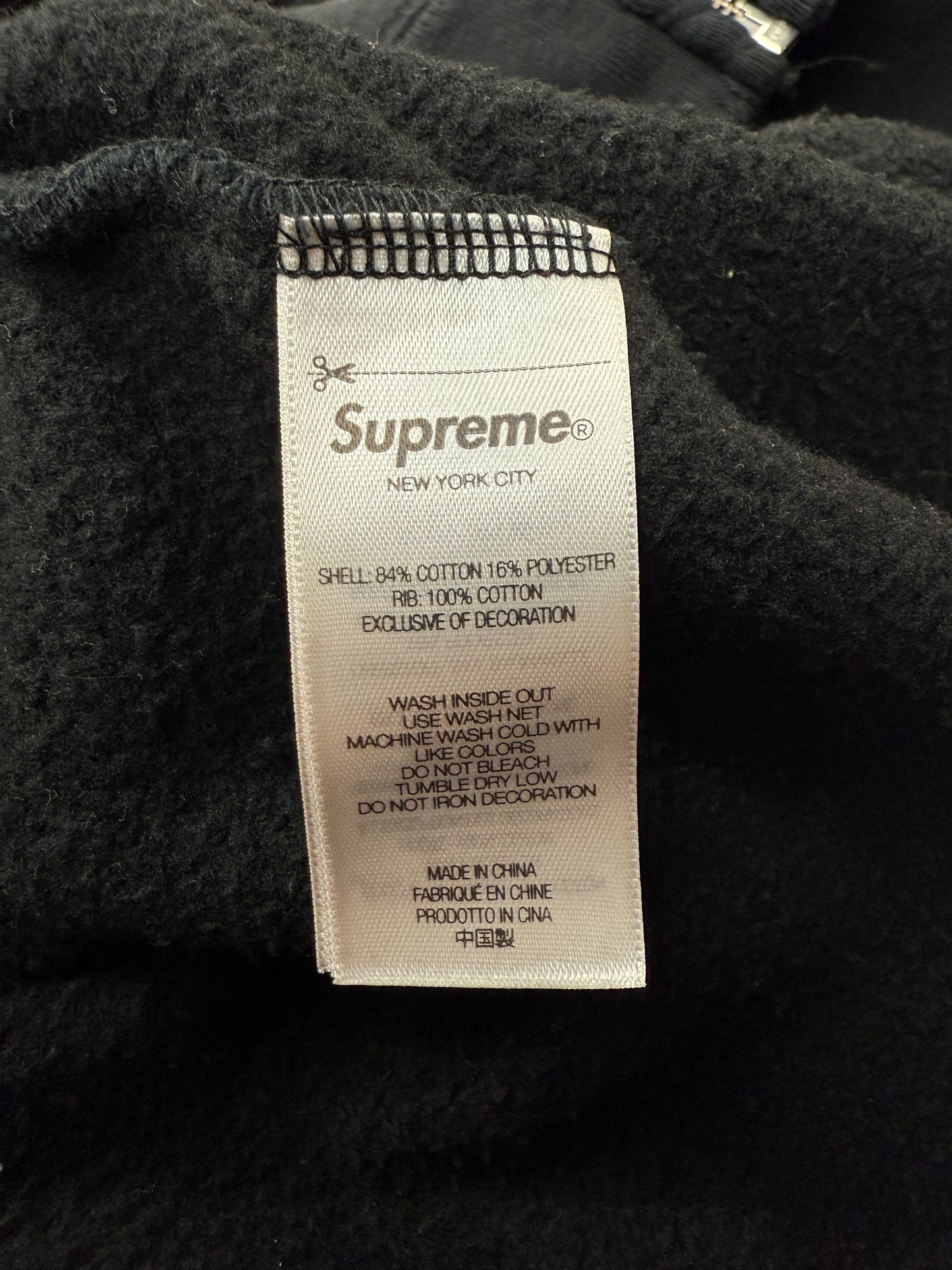 New Supreme Y’s by Yohji Yamamoto Zip Up Hoodie