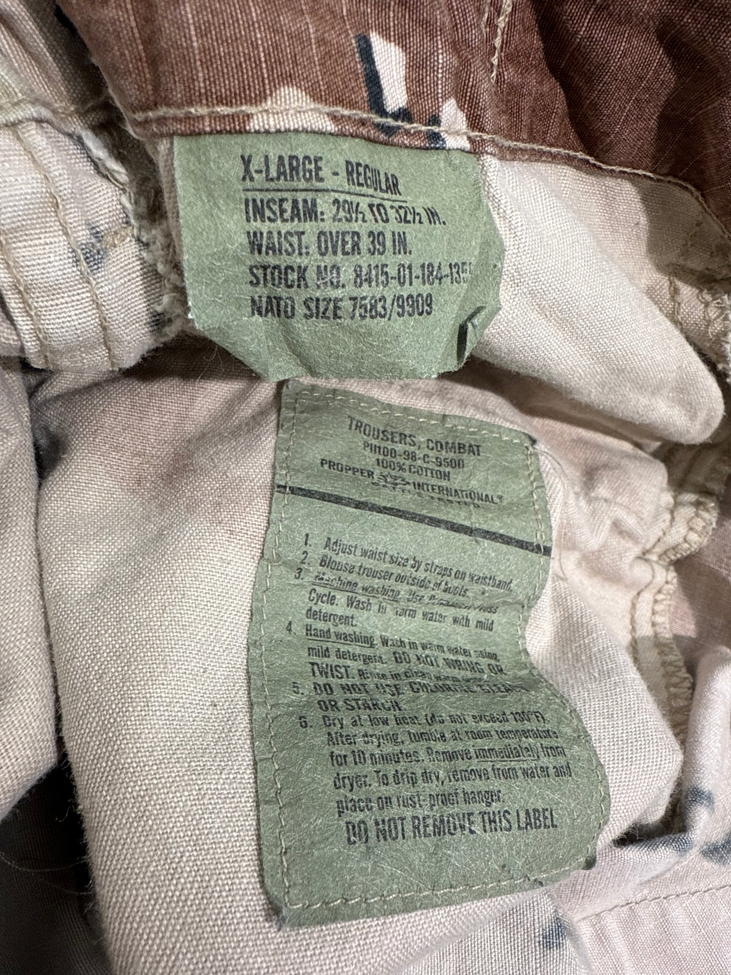 Vintage Desert Camo Military Pants