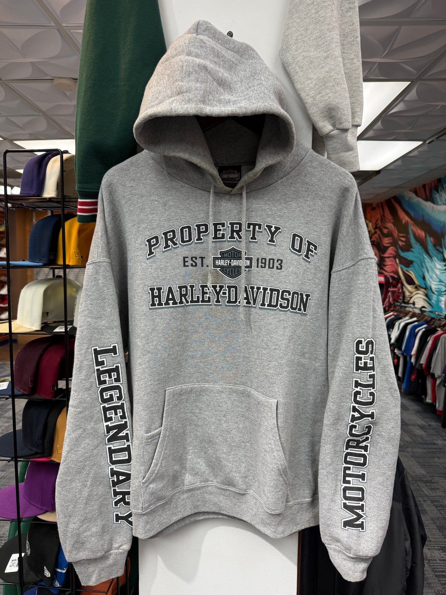 Harley Davidson Grey Voodoo Hoodie