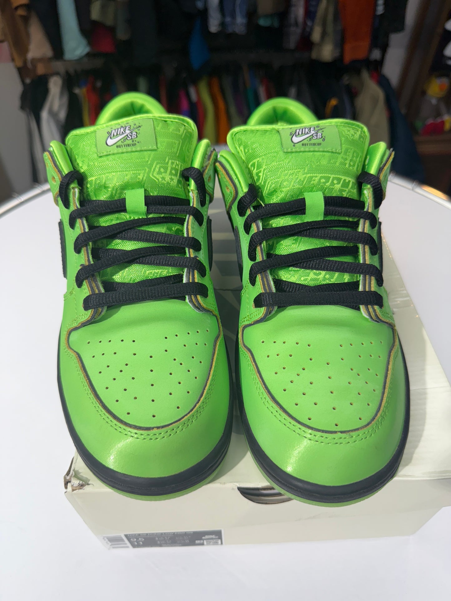 Preowned Buttercup Powerpuff Girls Nike SB Dunk Low