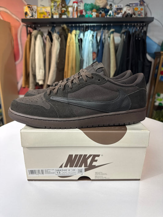 Preowned Travis Scott Jordan 1 Low Velvet Brown