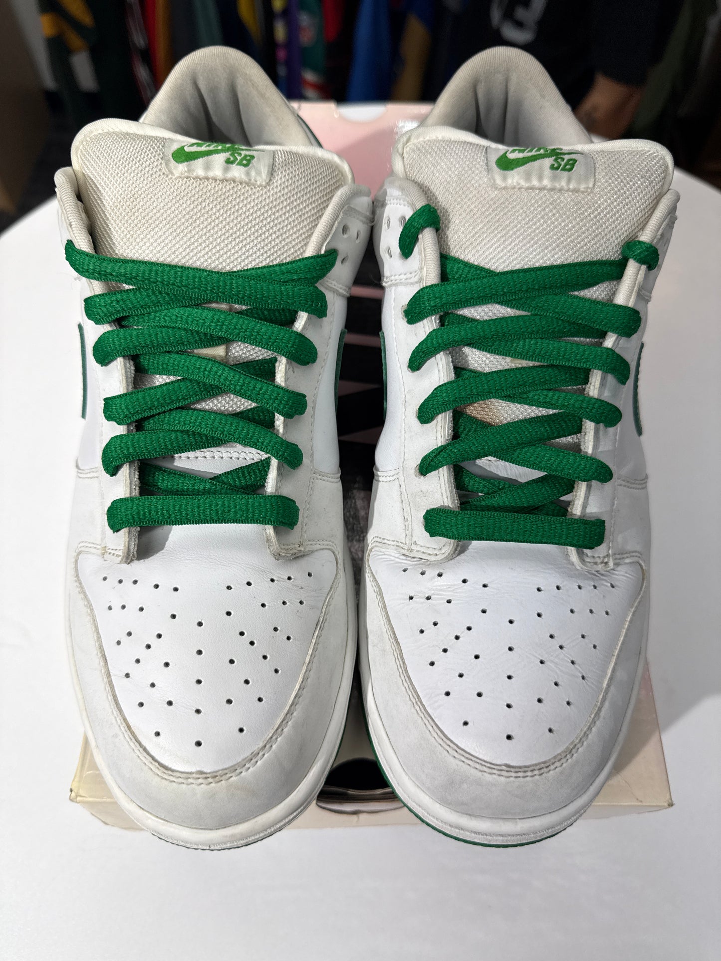 Preowned Nike SB Dunk Low White Classic Green (2004)