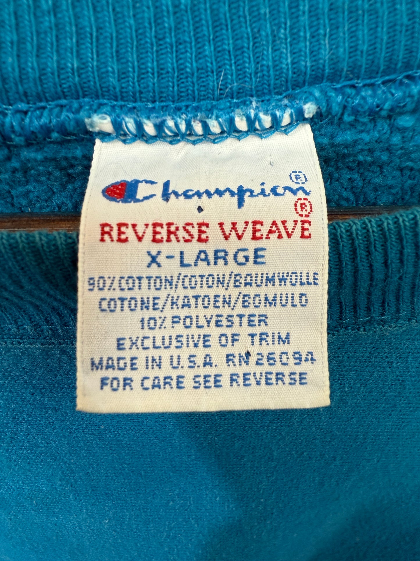 Vintage Champion Reverse Weave Crewneck Blue