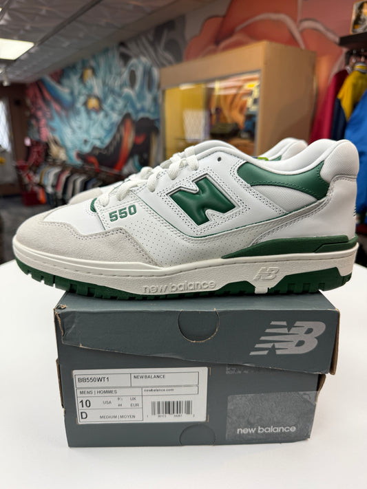 New White Green New Balance 550
