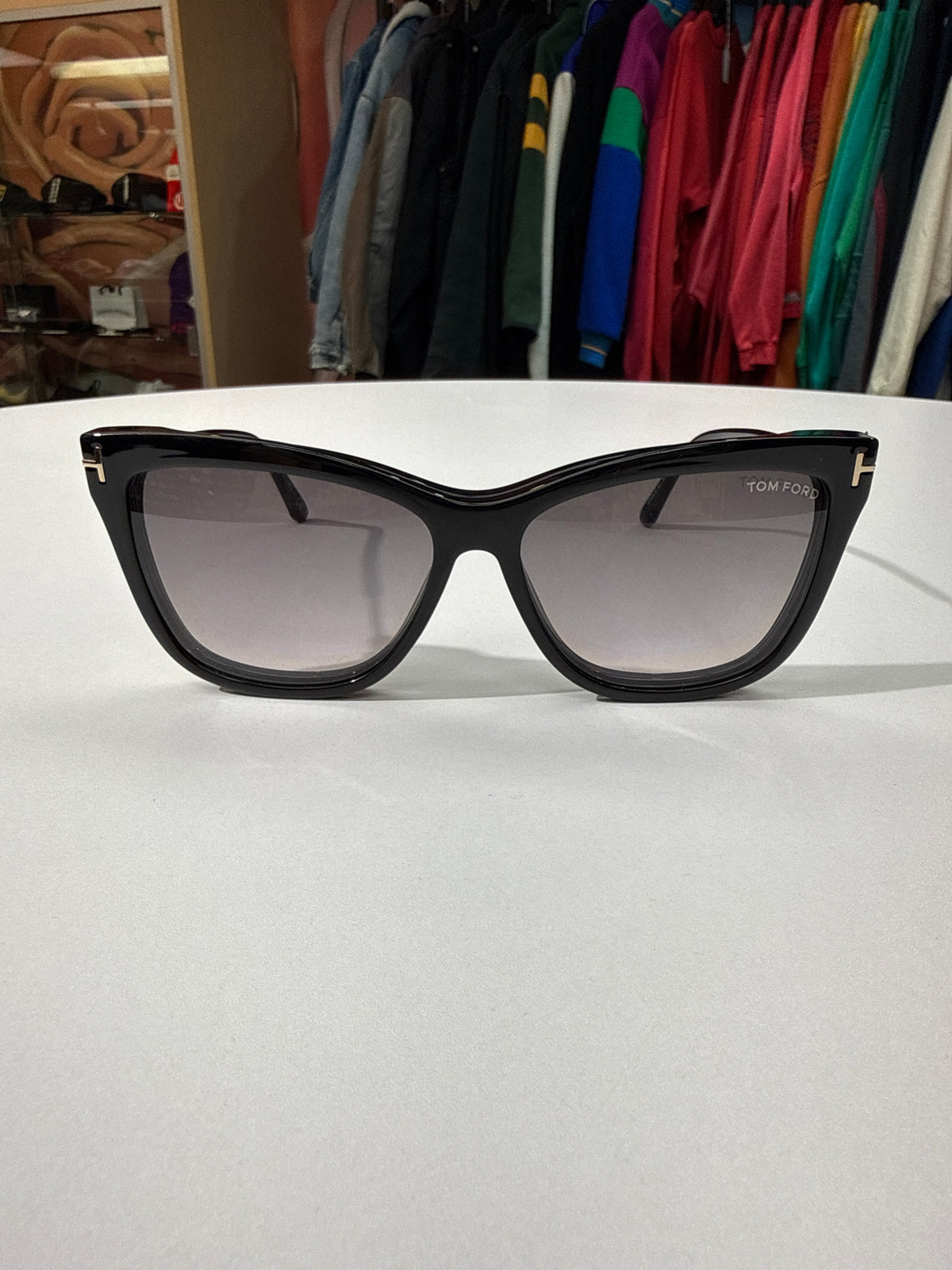 Tom Ford Blue Block Soft Cat Eye Opticals w/ Magnetic Clip Sun Lens