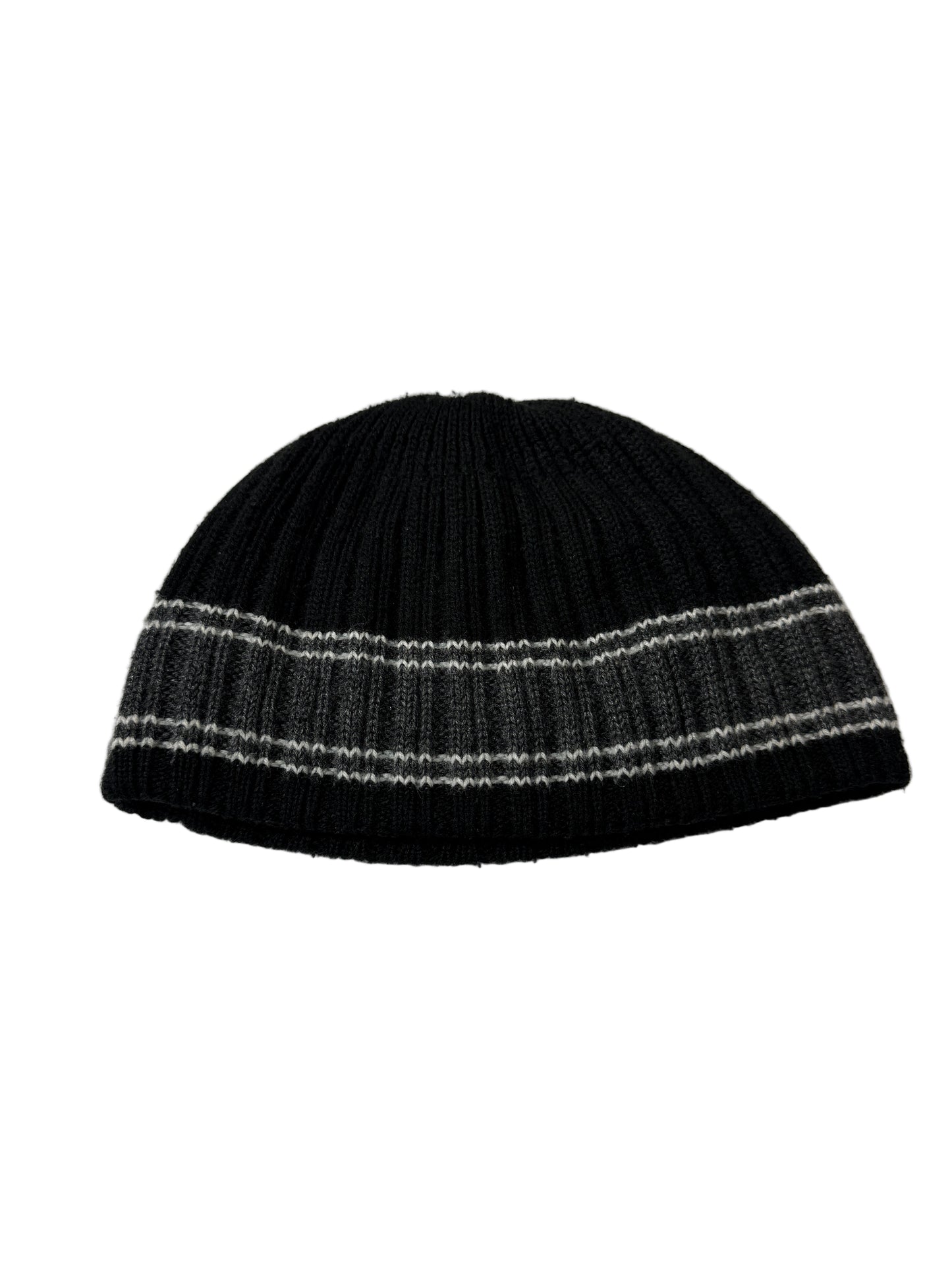 Striped Black Beanie