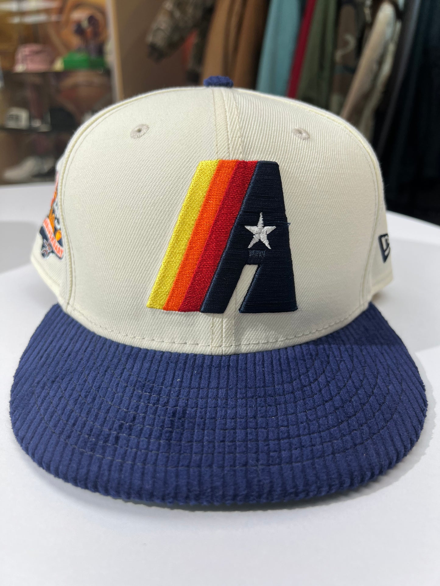 New Era Houston Astros Throwback 45th Anniversary Corduroy Fitted Cap