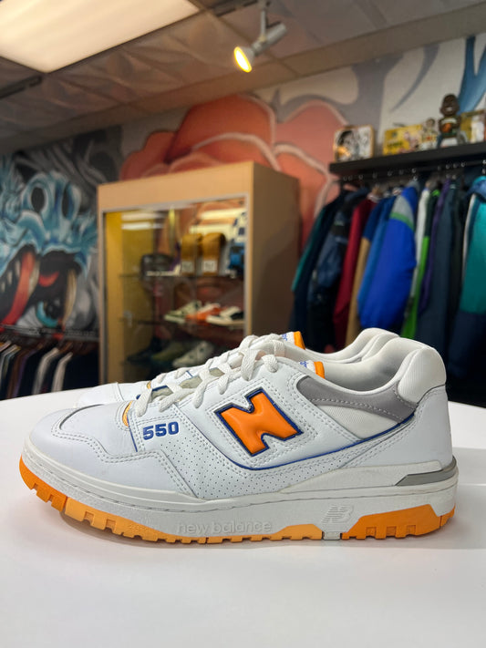 Preowned New Balance 550 White Vibrant Orange