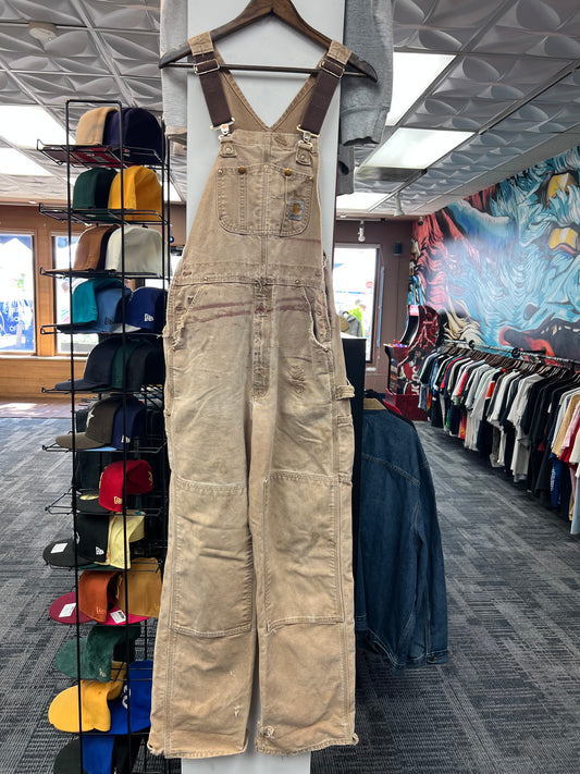 Tan Carhartt overalls
