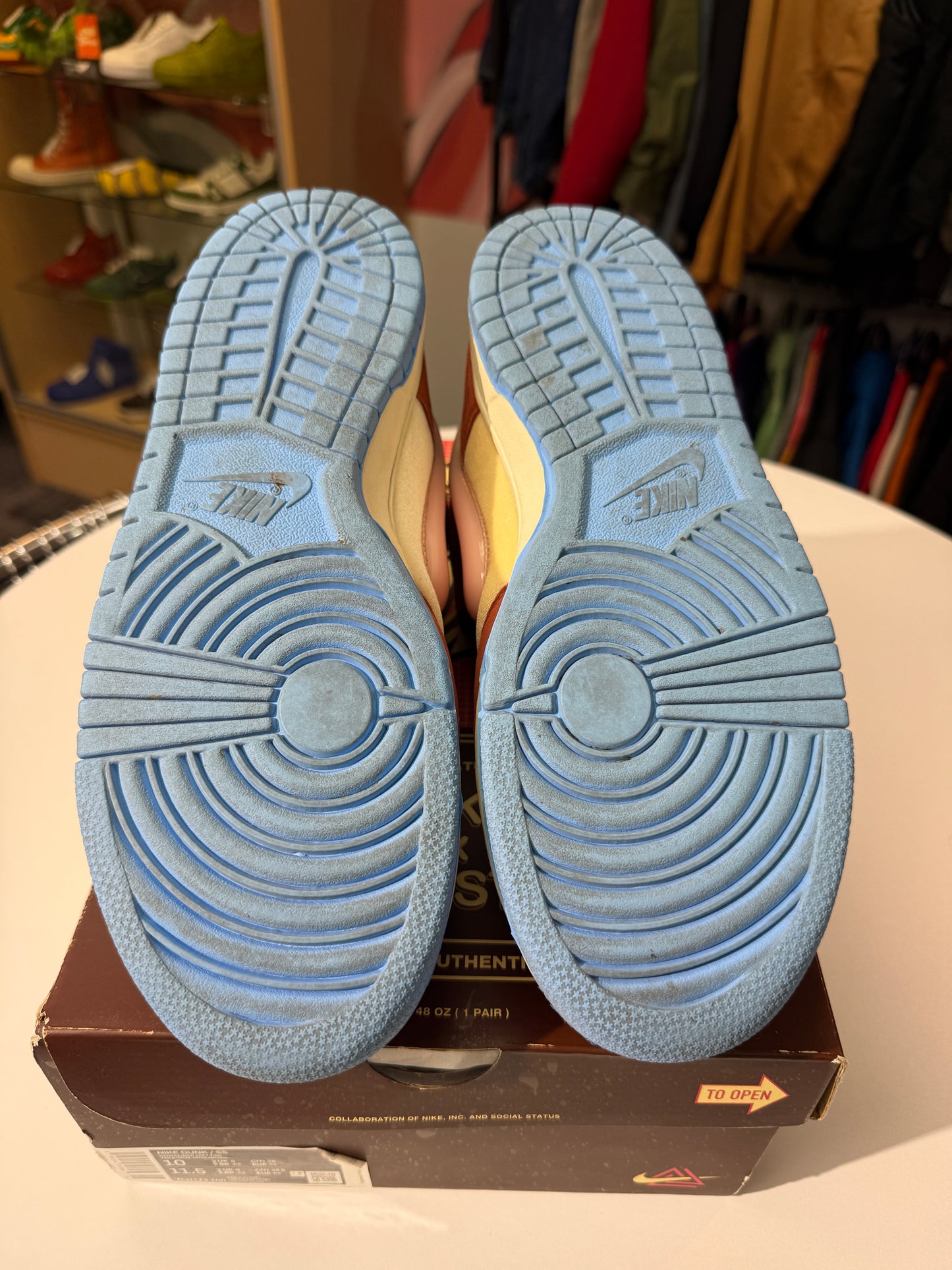 Preowned Nike Social Status Chocolate Milk Dunk Mid