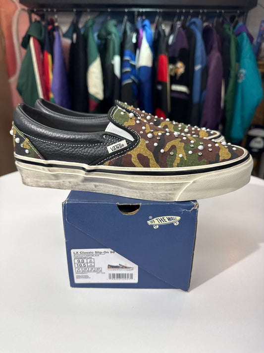New Vans LX Classic Slip-On Pearlized Pack Camo Black