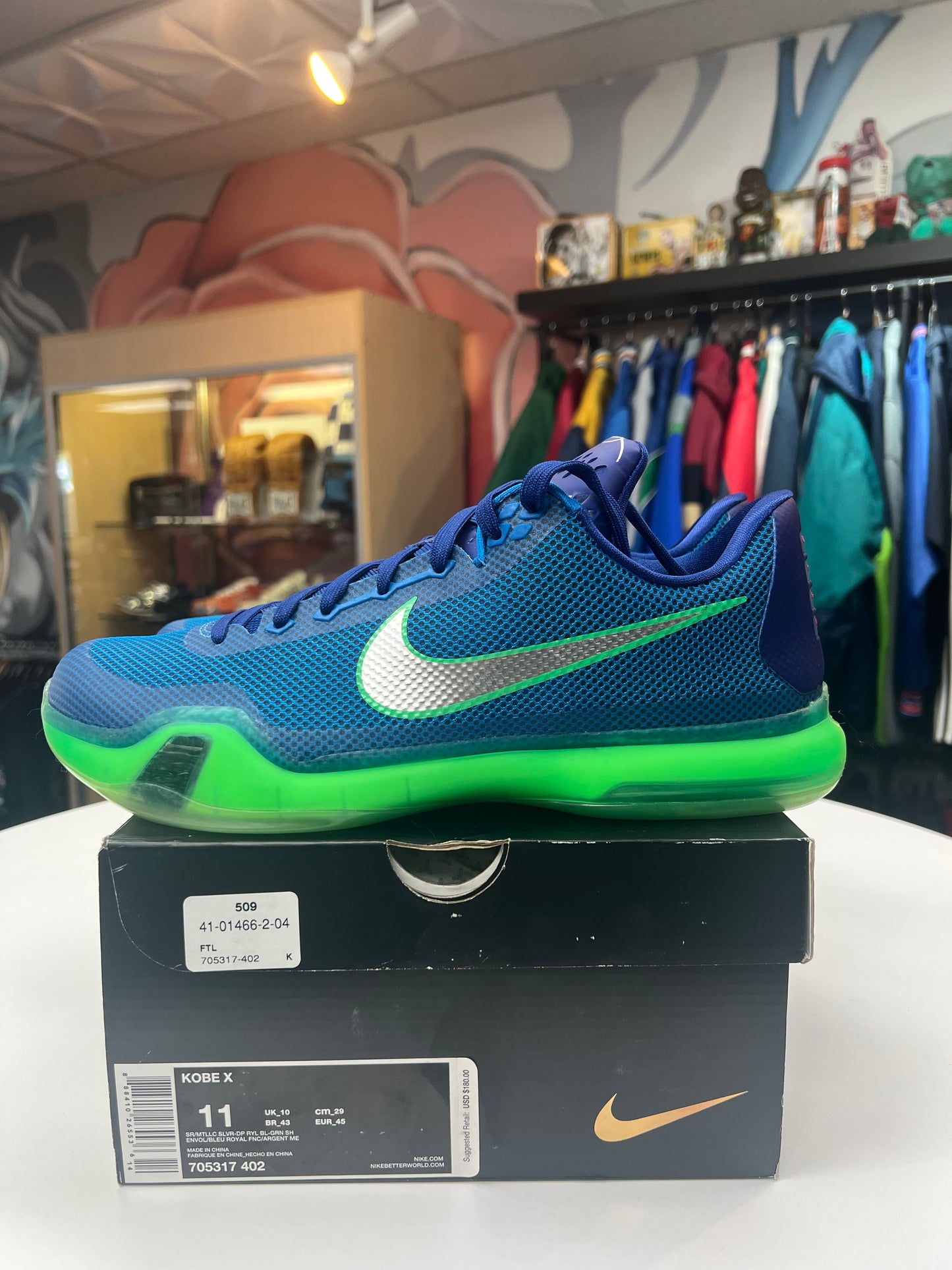 Preowned Nike Kobe 10 Emerald City