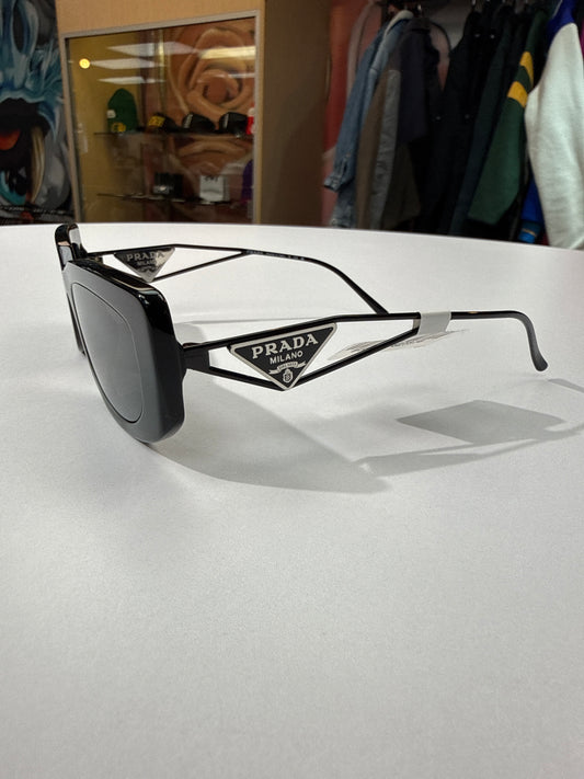 Prada SPR14Y Triangle Plaque Rectangular Sunglasses