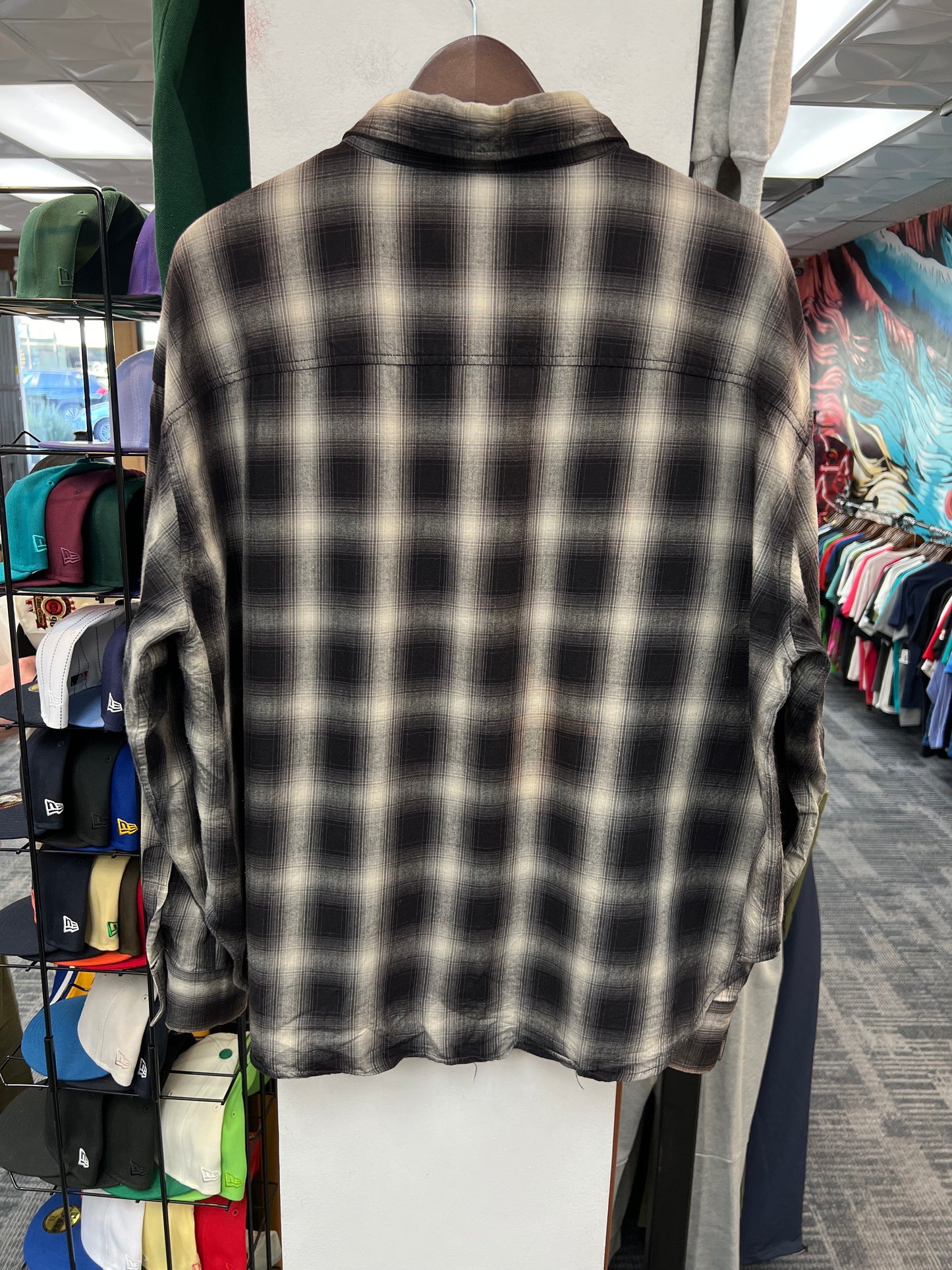 CPFM Double Vision Check Flannel Black