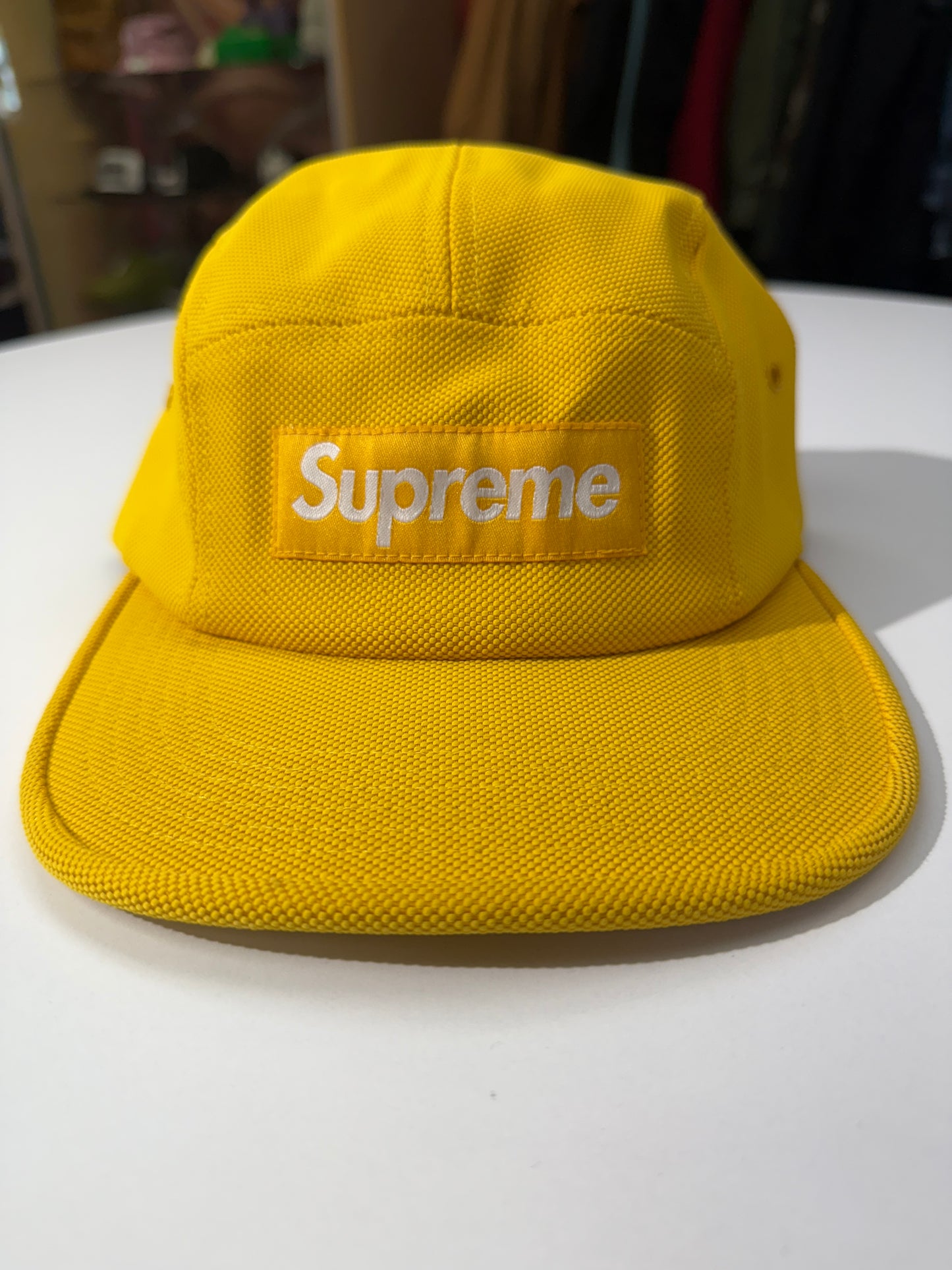 Supreme Ballistic Yellow Nylon Camp Cap